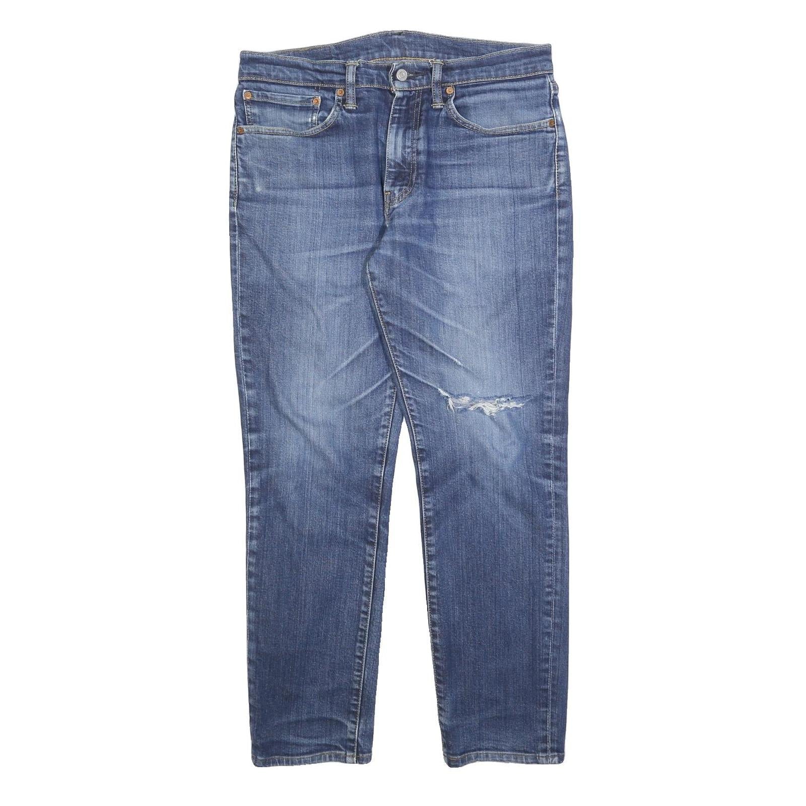 LEVI'S 511 Slim Mens Jeans Blue Slim Skinny Denim Medium W34 L29 Distressed Refurbished - N/A refurbished available on Cerqular
