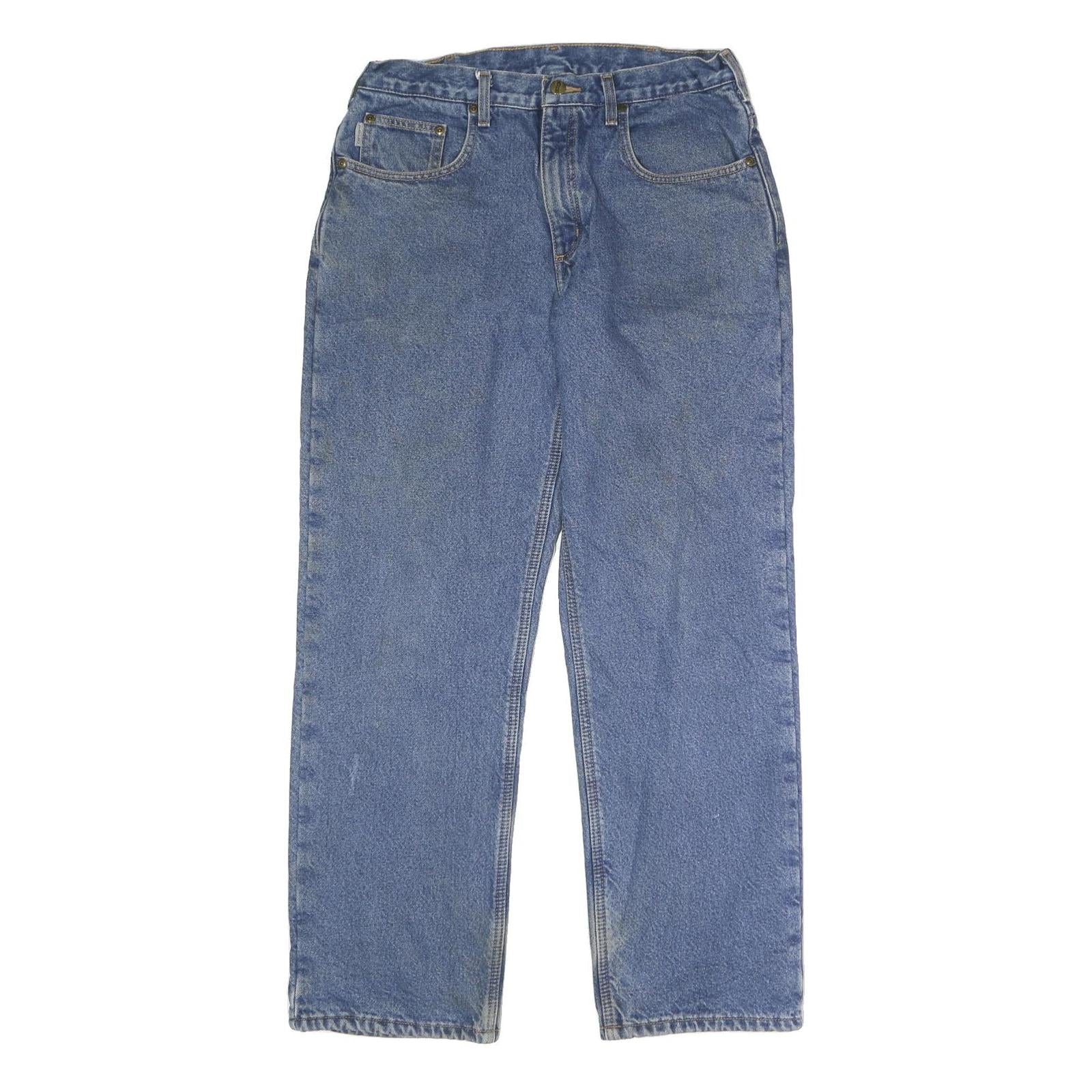 CARHARTT Mens Jeans Blue Regular Straight Denim Medium W33 L30 Workwear Refurbished - N/A refurbished available on Cerqular