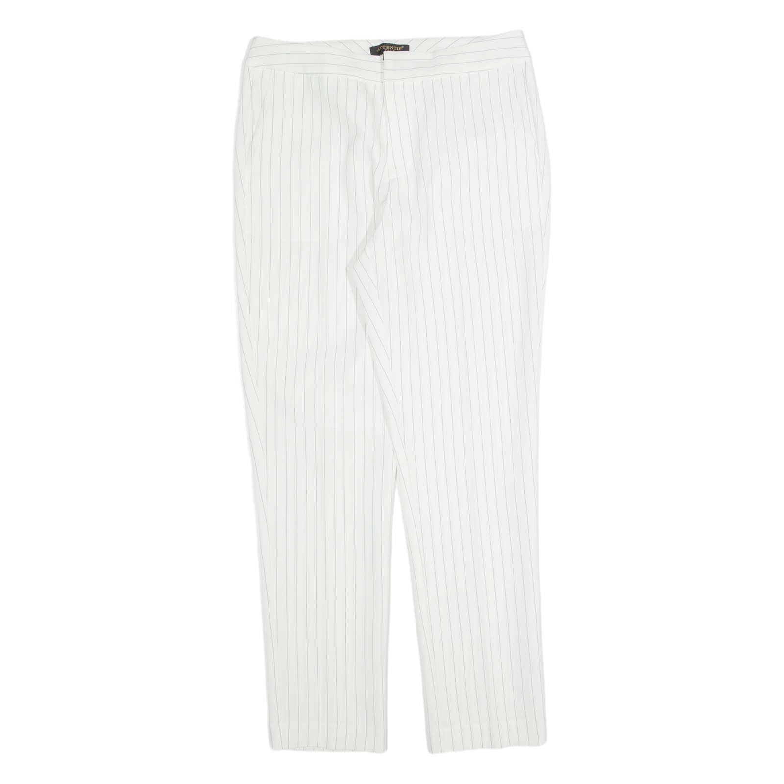 ATTENTIF Striped Womens Trousers White Slim Tapered W28 L28 Refurbished - N/A refurbished available on Cerqular