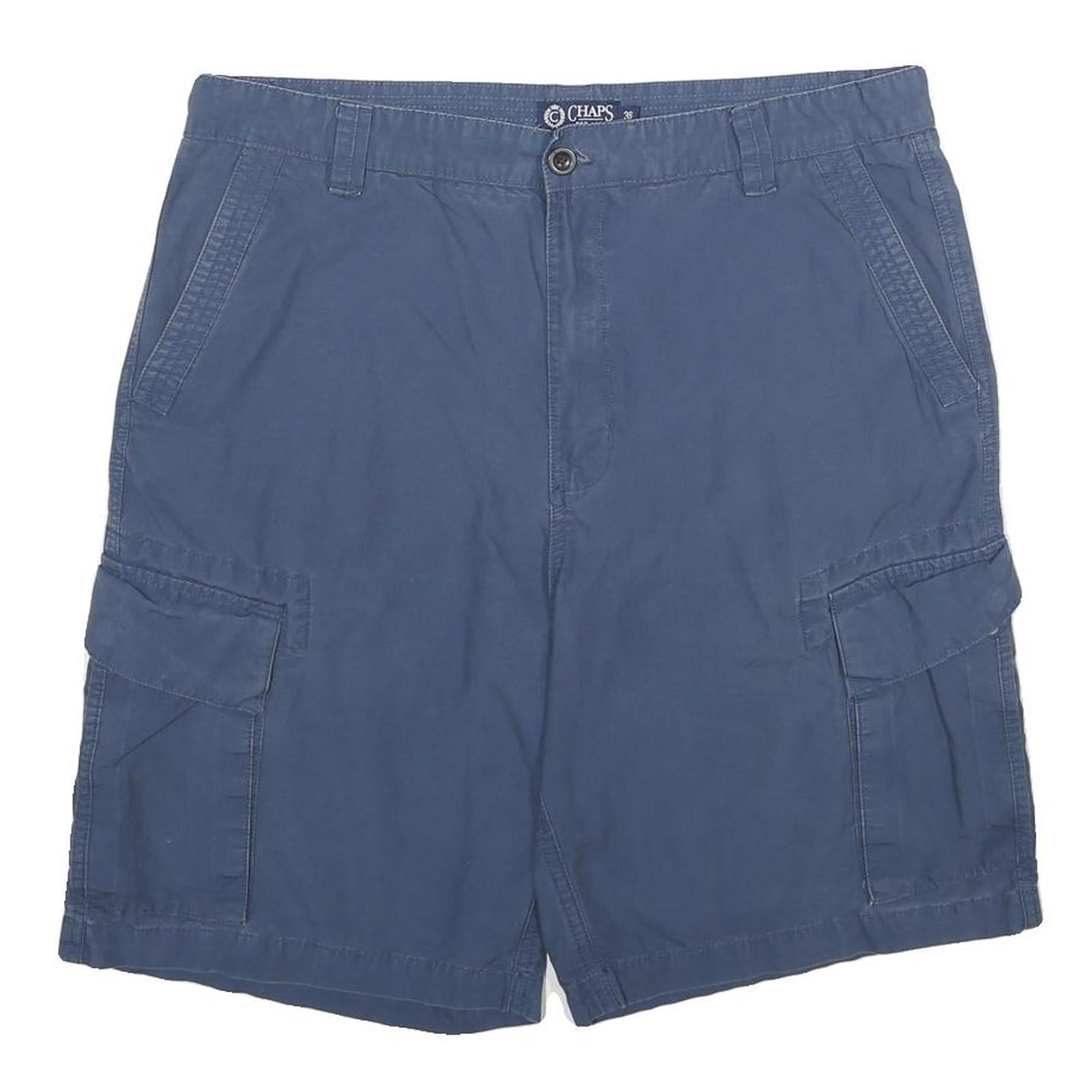 CHAPS Mens Shorts Blue Cargo L W36 Cotton Comfortable Casual Pockets Refurbished - N/A refurbished available on Cerqular