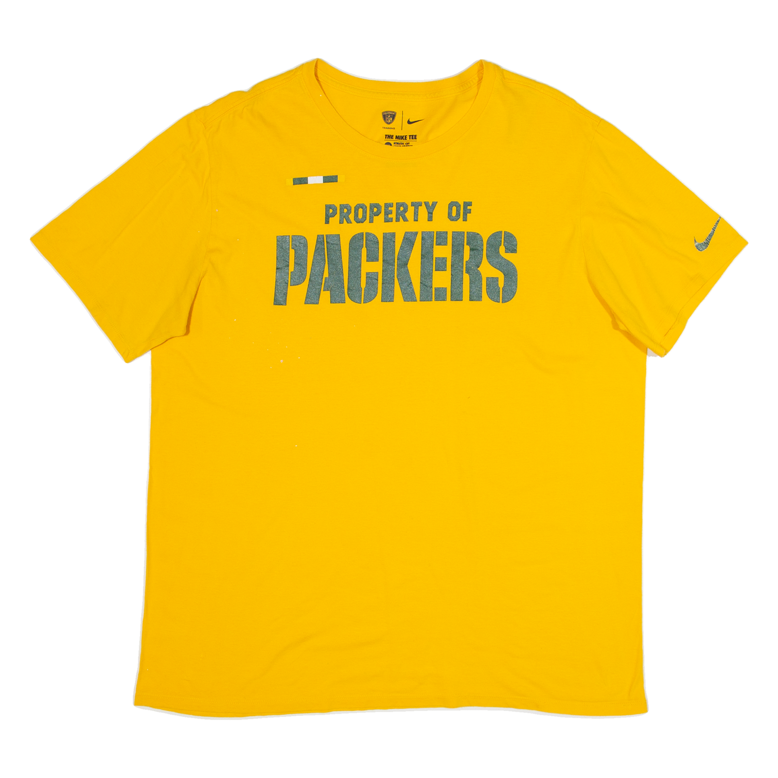 NIKE NFL Green Bay Packers Mens T-Shirt Yellow USA XL Refurbished - N/A refurbished available on Cerqular