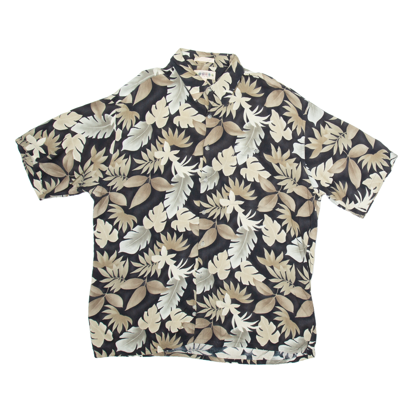 CAMPIA Mens Hawaiian Shirt Black Floral XL Refurbished - N/A refurbished available on Cerqular