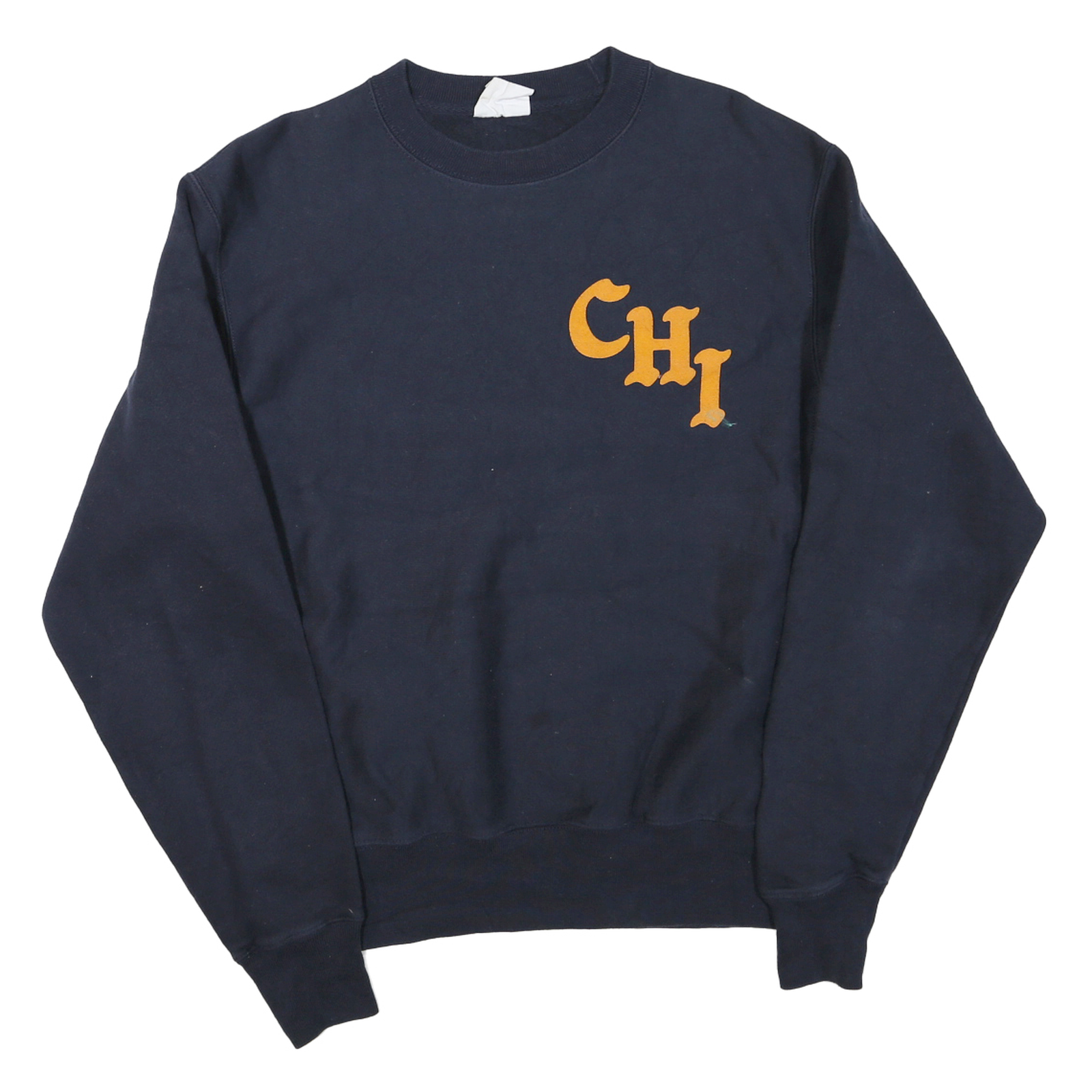 CHAMPION Mens Navy Blue Stadium Goods Crew Neck M Cotton Blend Sweatshirt Refurbished - N/A refurbished available on Cerqular