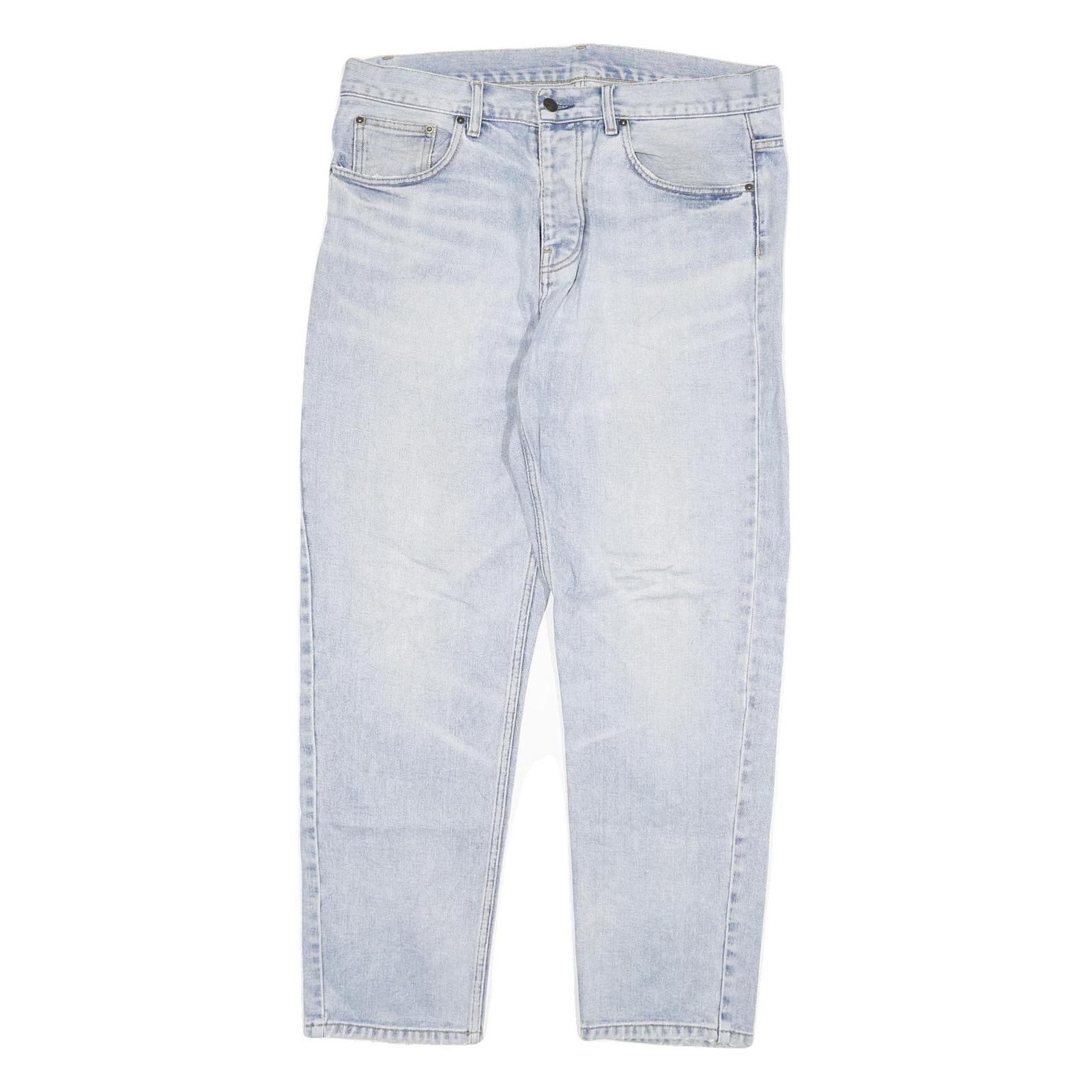 CARHARTT Womens Jeans Light Blue Regular Straight Denim Rinse W33 L30 Classic Refurbished - N/A refurbished available on Cerqular