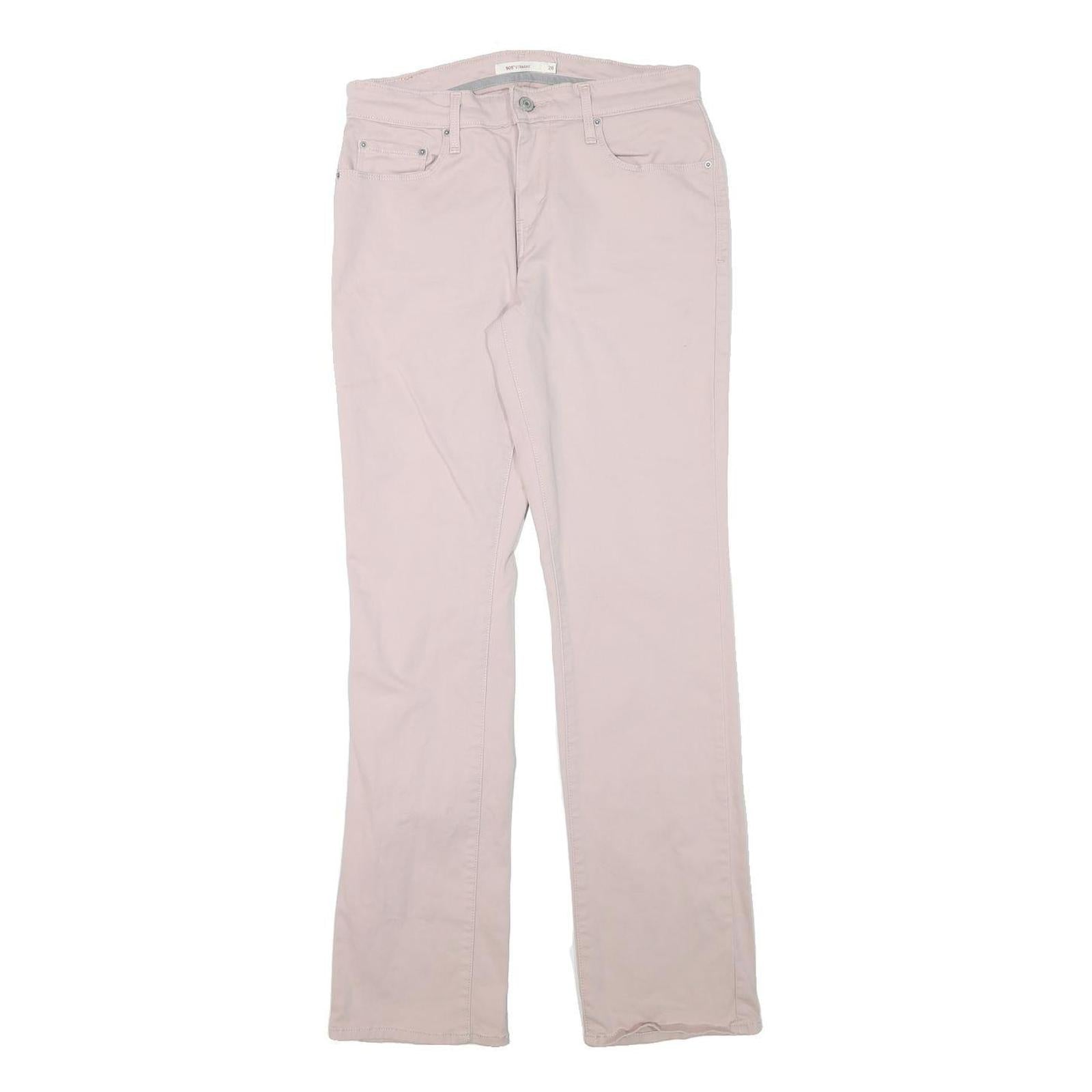 LEVI'S Womens Cotton Blend Pink Regular Straight Trousers W28 L30 Casual Wear Refurbished - N/A refurbished available on Cerqular