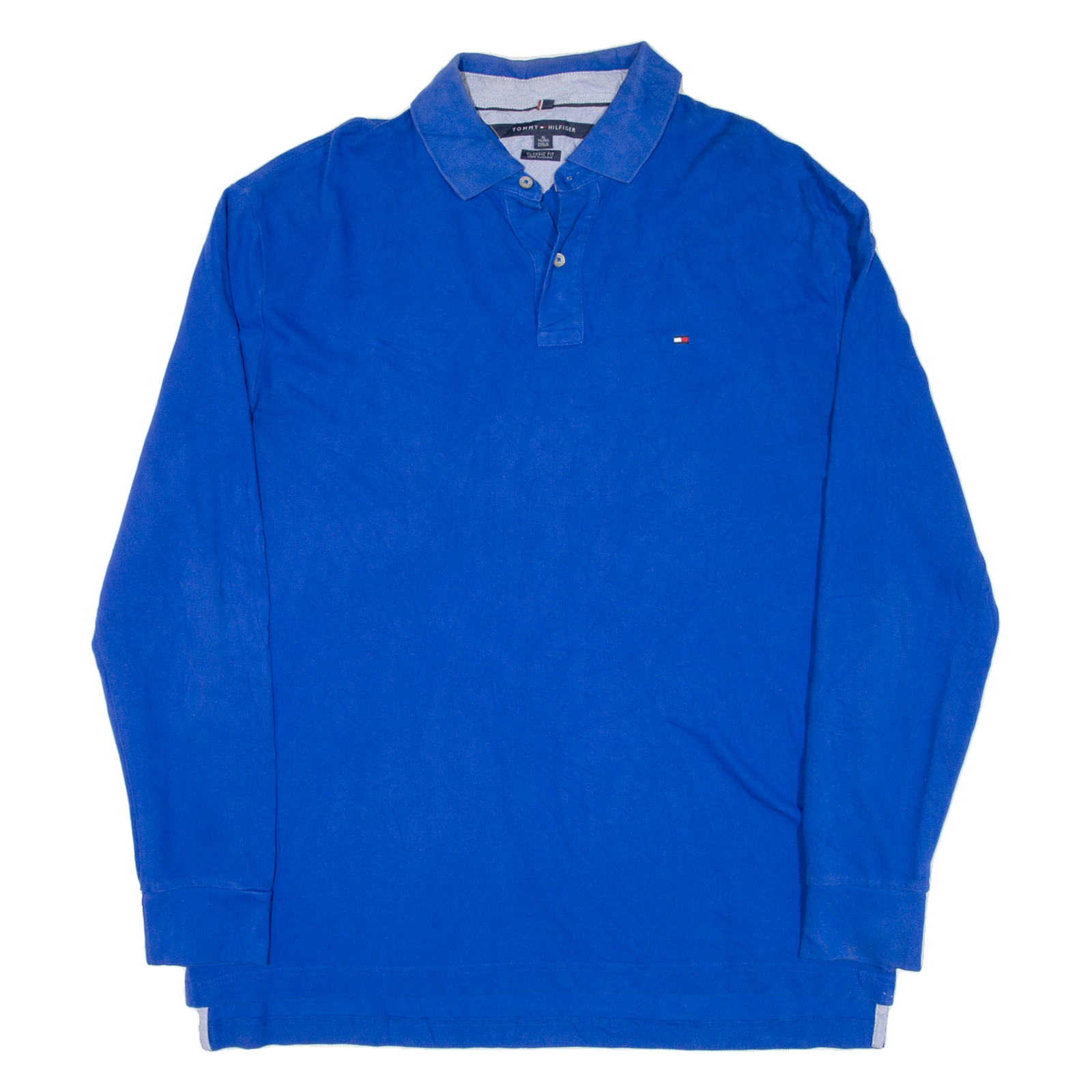 TOMMY HILFIGER Mens Polo Shirt Blue Long Sleeve XL Refurbished - N/A refurbished available on Cerqular