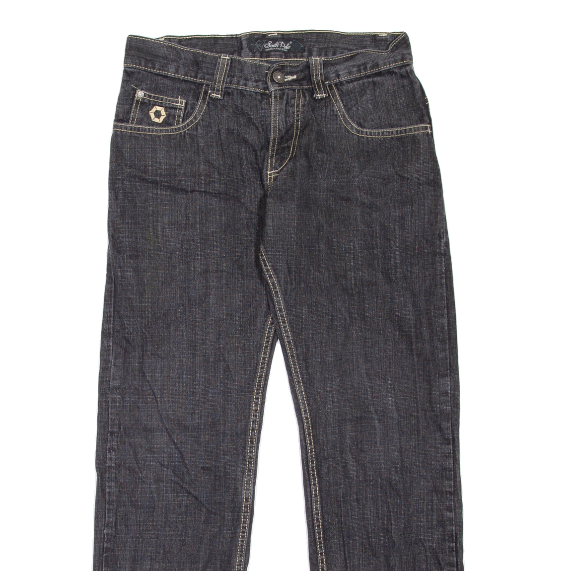 SOUTHPOLE Mens Jeans Black Regular Straight W29 L30 Refurbished - N/A refurbished available on Cerqular
