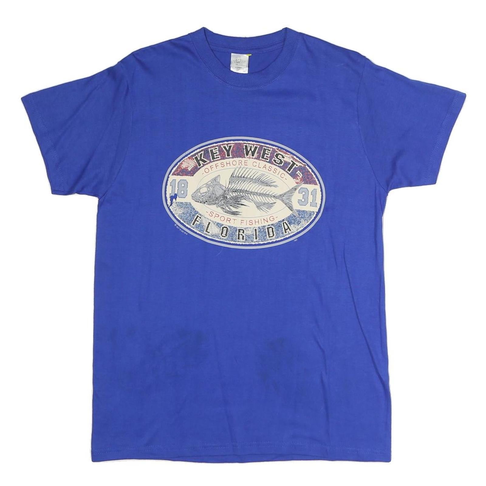 COTTONMILL Mens Blue Key West Offshore Classic Graphic T-Shirt XL Short Sleeve Refurbished - N/A refurbished available on Cerqular