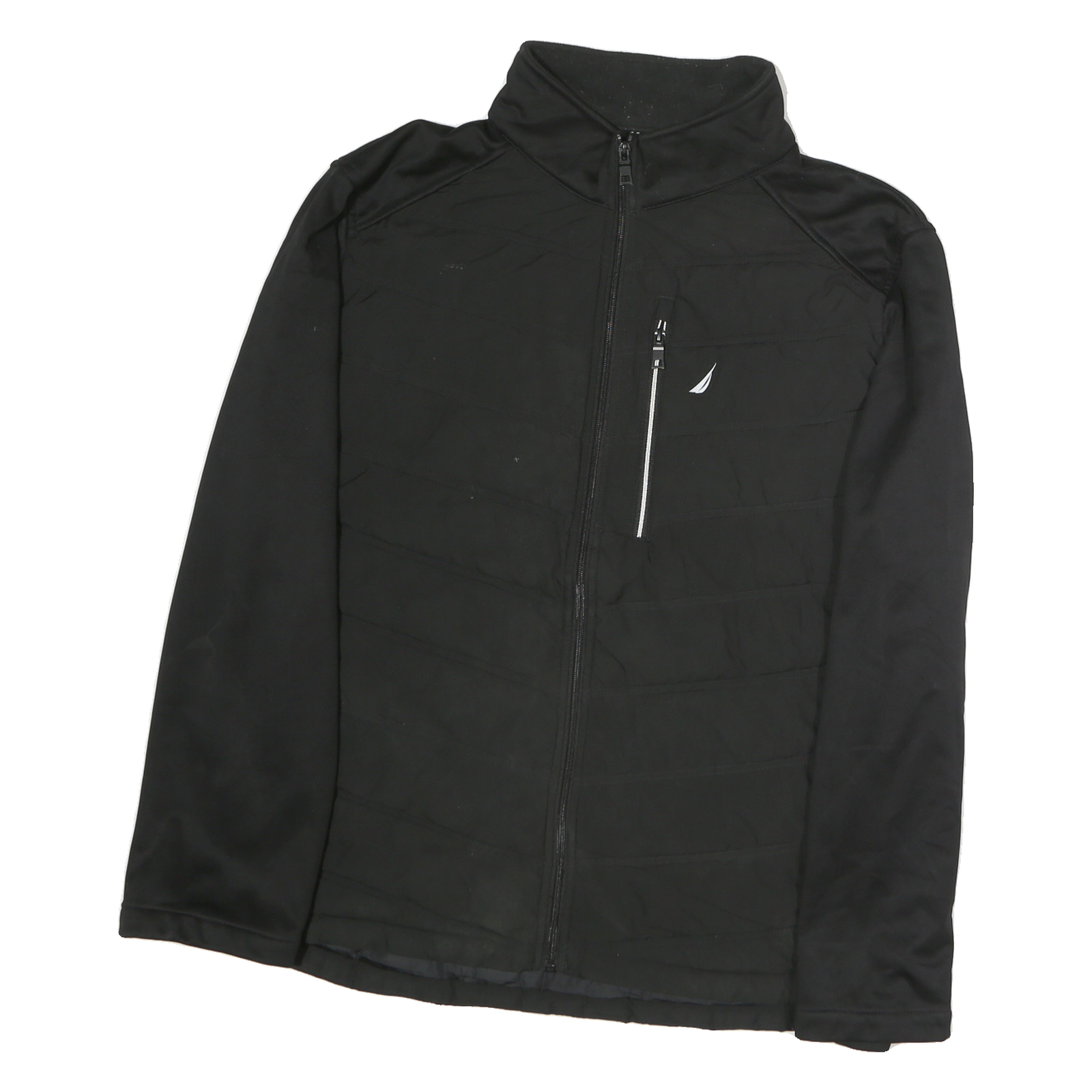 NAUTICA Womens Black 2XL Polyester Zip Jacket Plain Casual Lightweight Refurbished - N/A refurbished available on Cerqular