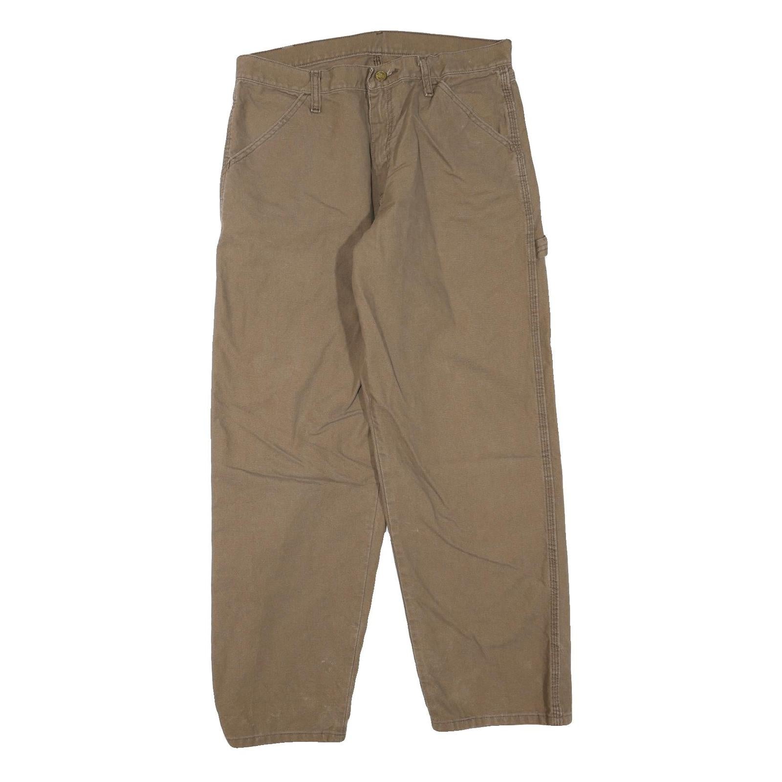 DICKIES Mens Jeans Regular Straight Denim Beige W32 L30 Workwear Zip Closure Refurbished - N/A refurbished available on Cerqular