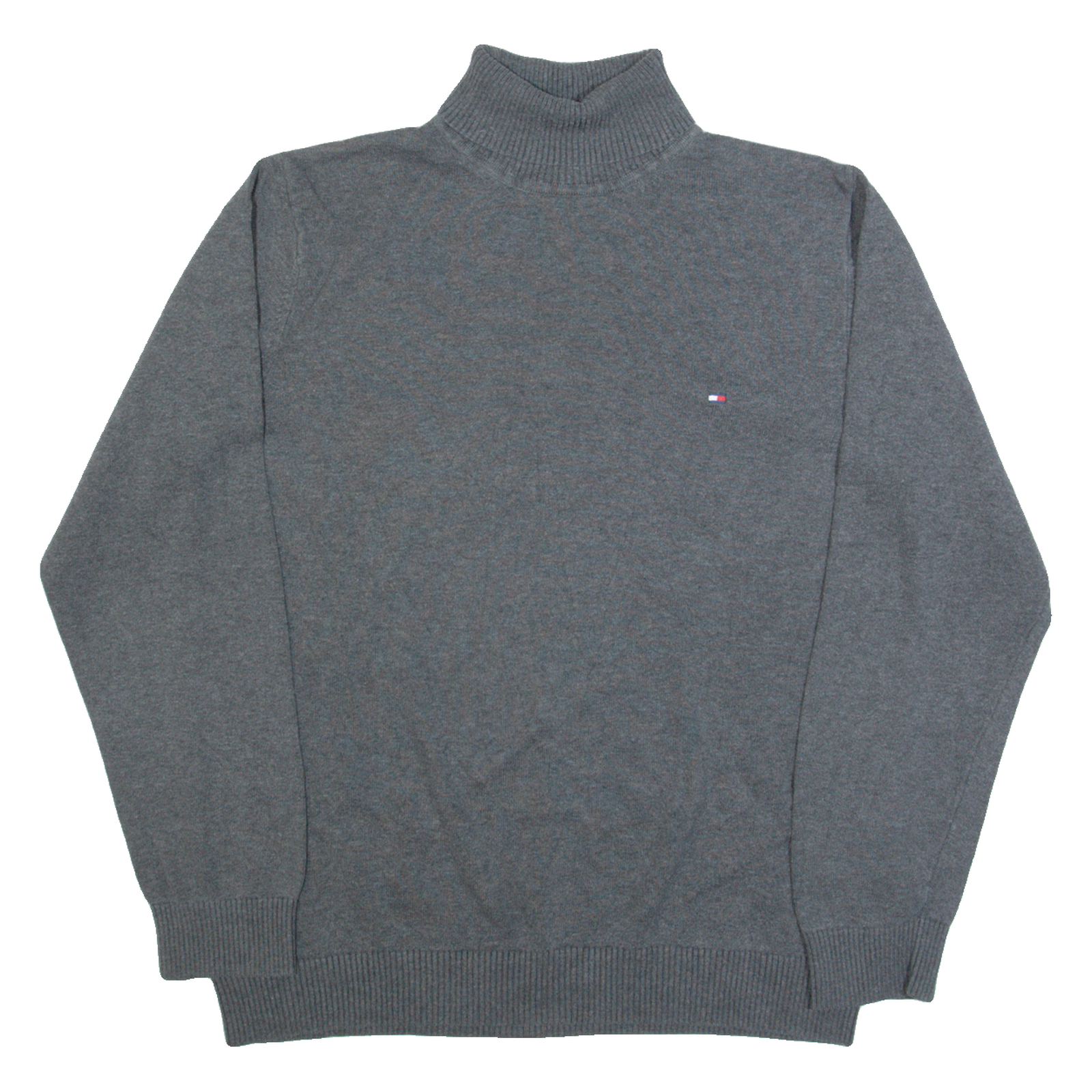 TOMMY HILFIGER Womens Jumper Grey Roll Neck Tight Knit M Refurbished - N/A refurbished available on Cerqular