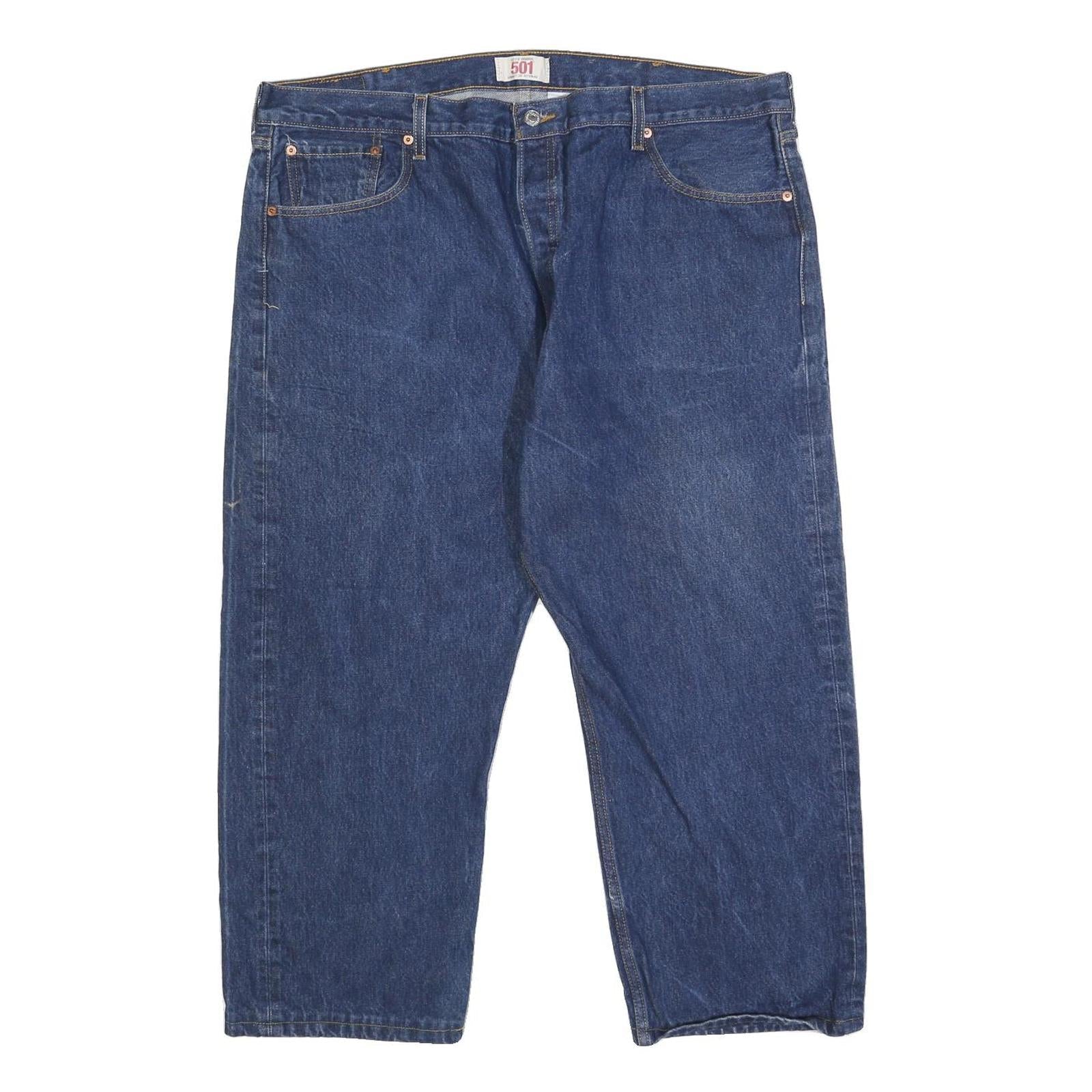 LEVI'S 501 Mens Jeans Blue Regular Straight Denim Medium W40 L24 Classic Button Refurbished - N/A refurbished available on Cerqular