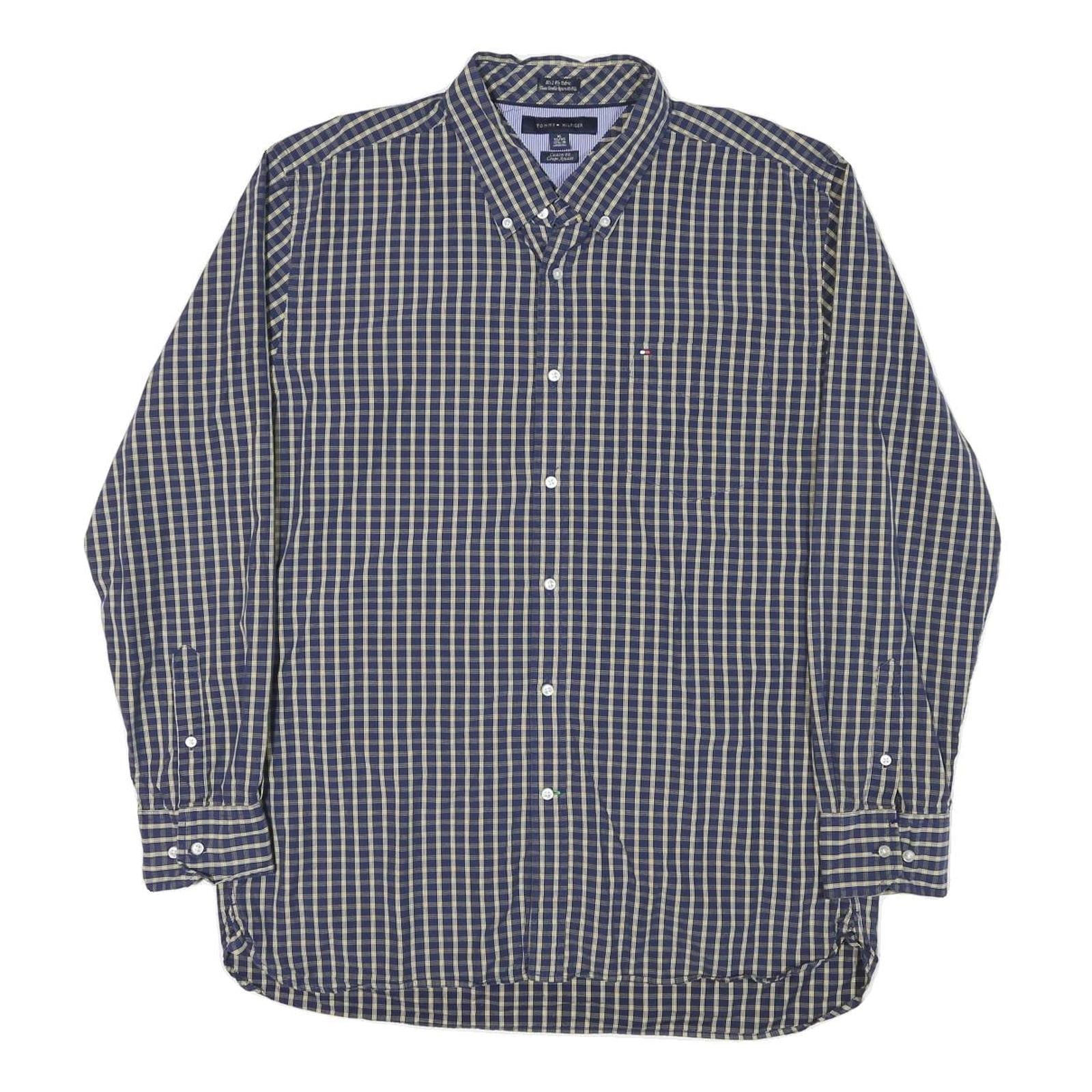 Buy TOMMY HILFIGER Mens Blue Beige Check Shirt XL Button-Down Collar Long Sleeve Refurbished - $35.09 TOMMY HILFIGER Mens Blue Beige Check Shirt XL Button-Down Collar Long Sleeve Refurbished - N/A refurbished available on Cerqular