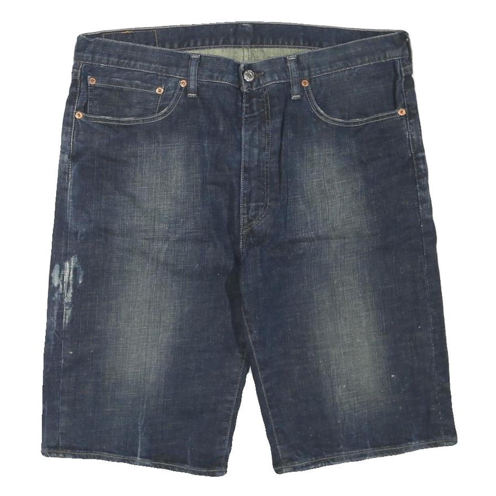 LEVI'S Mens Denim Blue Casual Shorts L W36 Classic Fit Cotton Blend Button Refurbished - N/A refurbished available on Cerqular