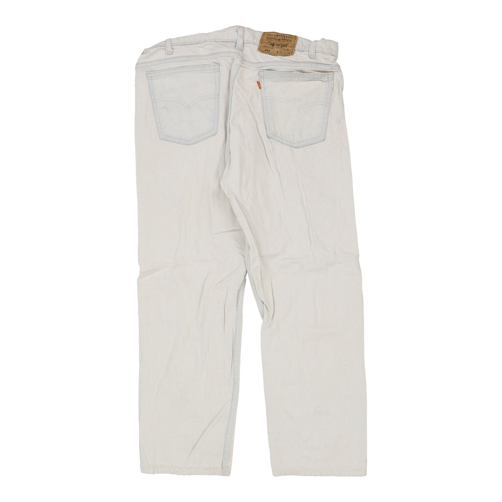 Orange Tab 505 Levis Jeans - 36W 30L White Cotton Blend Refurbished - Thrifted (note: this is a term often used to describe second- refurbished available on Cerqular
