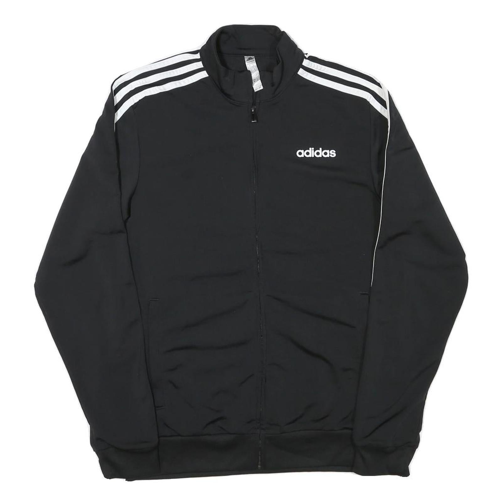 ADIDAS Mens Black & White Classic Jacket S Polyester Blend Track Zip Up Refurbished - N/A refurbished available on Cerqular