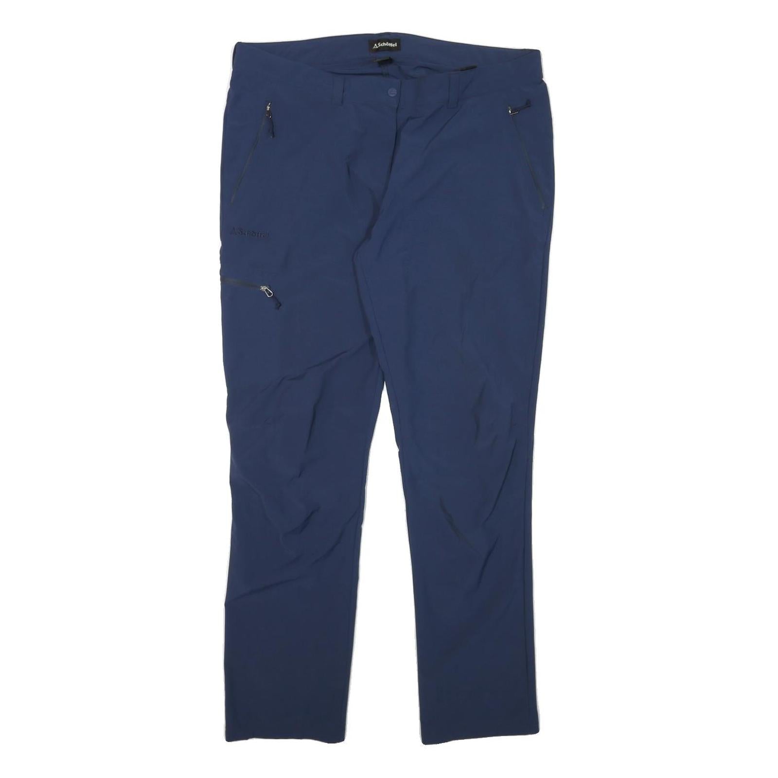 SCHOFFEL Womens Regular Blue Polyester Blend Zip Trousers W36 L30 Outdoor Casual Refurbished - N/A refurbished available on Cerqular