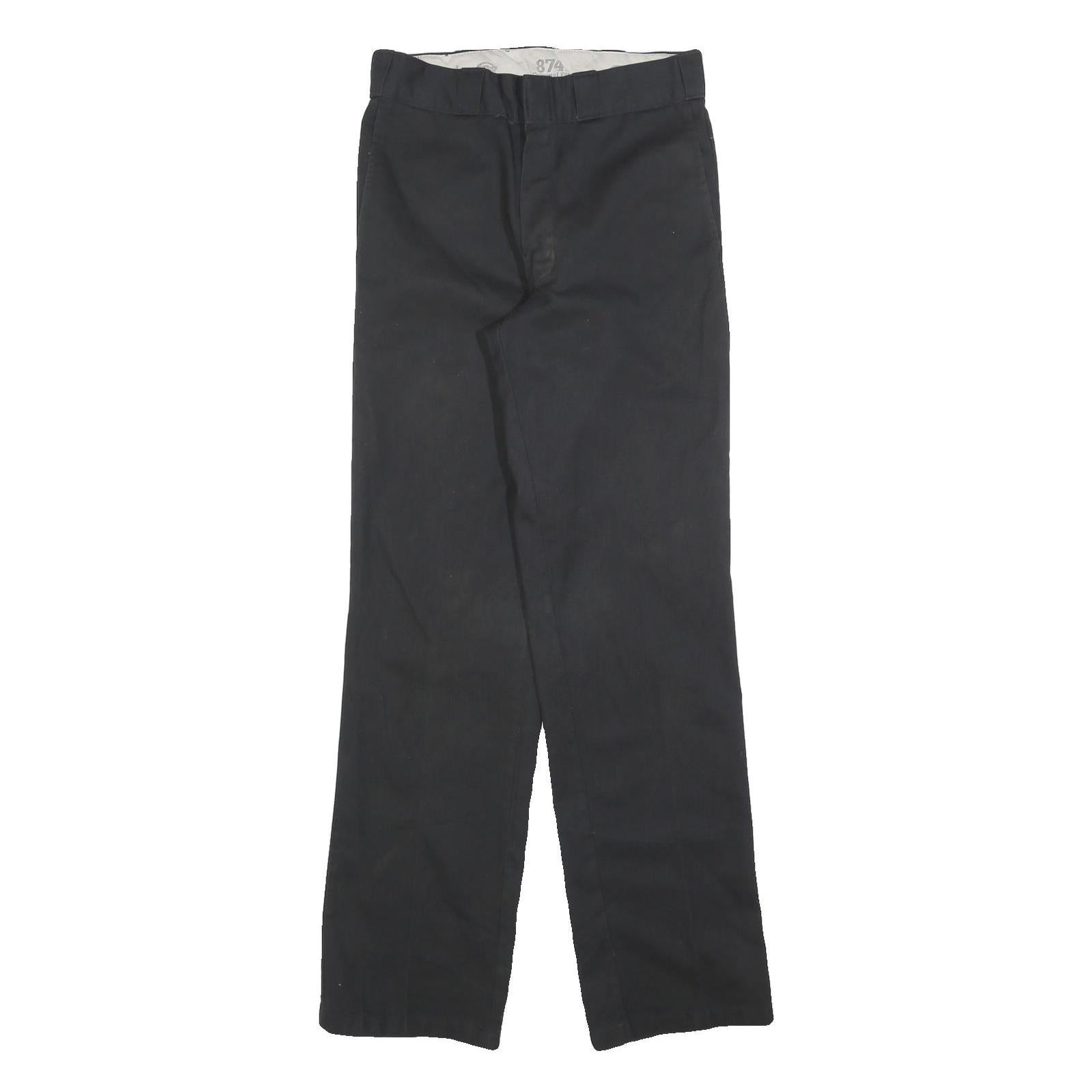 DICKIES Mens Cotton Blend Black Regular Straight Trousers W30 L34 Workwear Zip Refurbished - N/A refurbished available on Cerqular