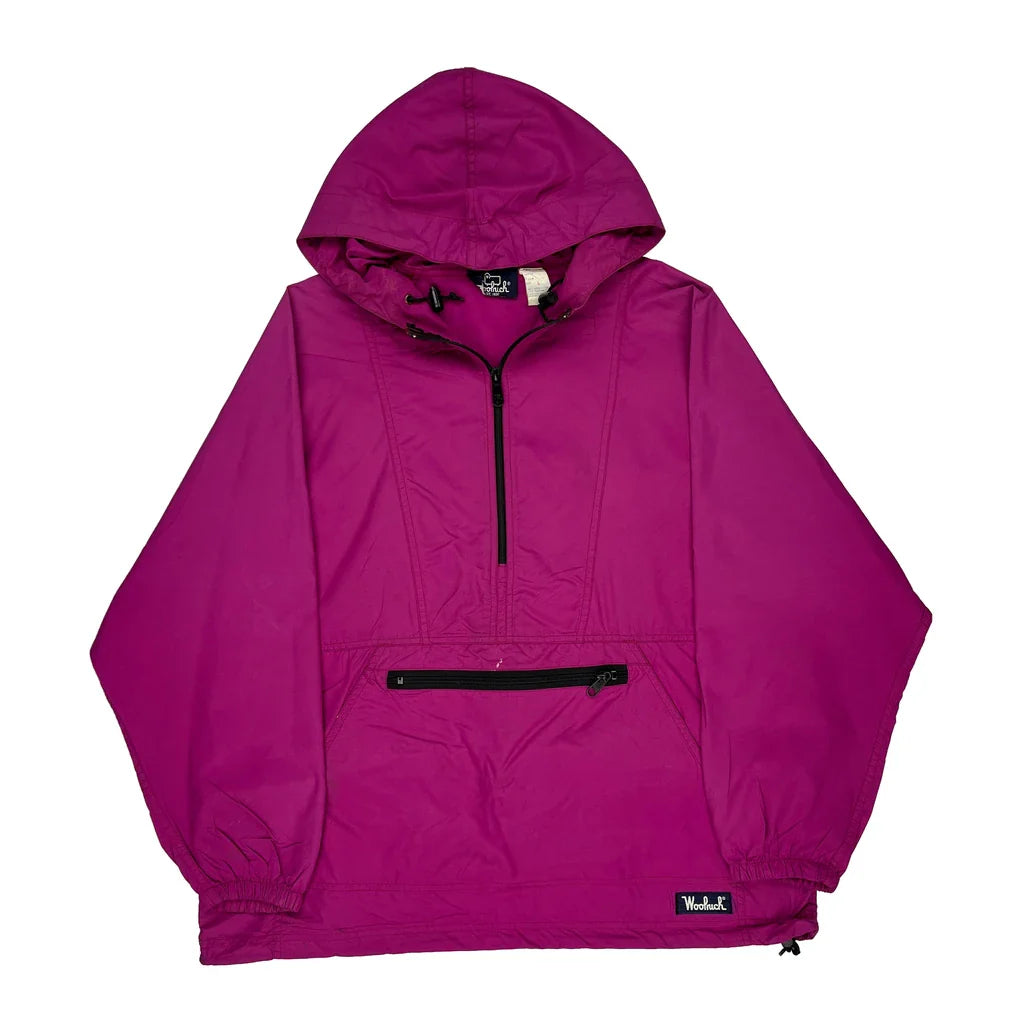 Woolrich Windbreaker - Large Pink Nylon Refurbished - Thrifted (note: this is a term often used to describe second- refurbished available on Cerqular