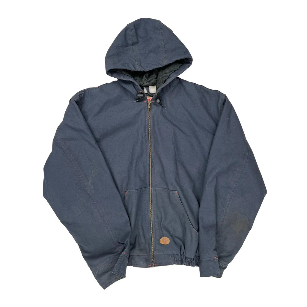 Buy Red Kap Jacket - XL Navy Polyester Blend Refurbished - $100.49 Red Kap Jacket - XL Navy Polyester Blend Refurbished - Thrifted (note: this is a term often used to describe second- refurbished available on Cerqular