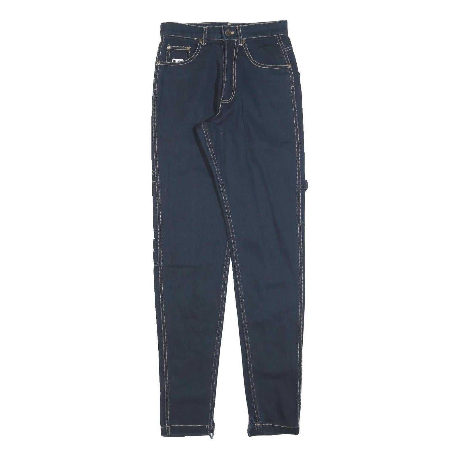 KARL KANI Womens Blue Denim Slim Skinny Cotton Blend Rinse W25 L32 Zip Pocket Refurbished - N/A refurbished available on Cerqular