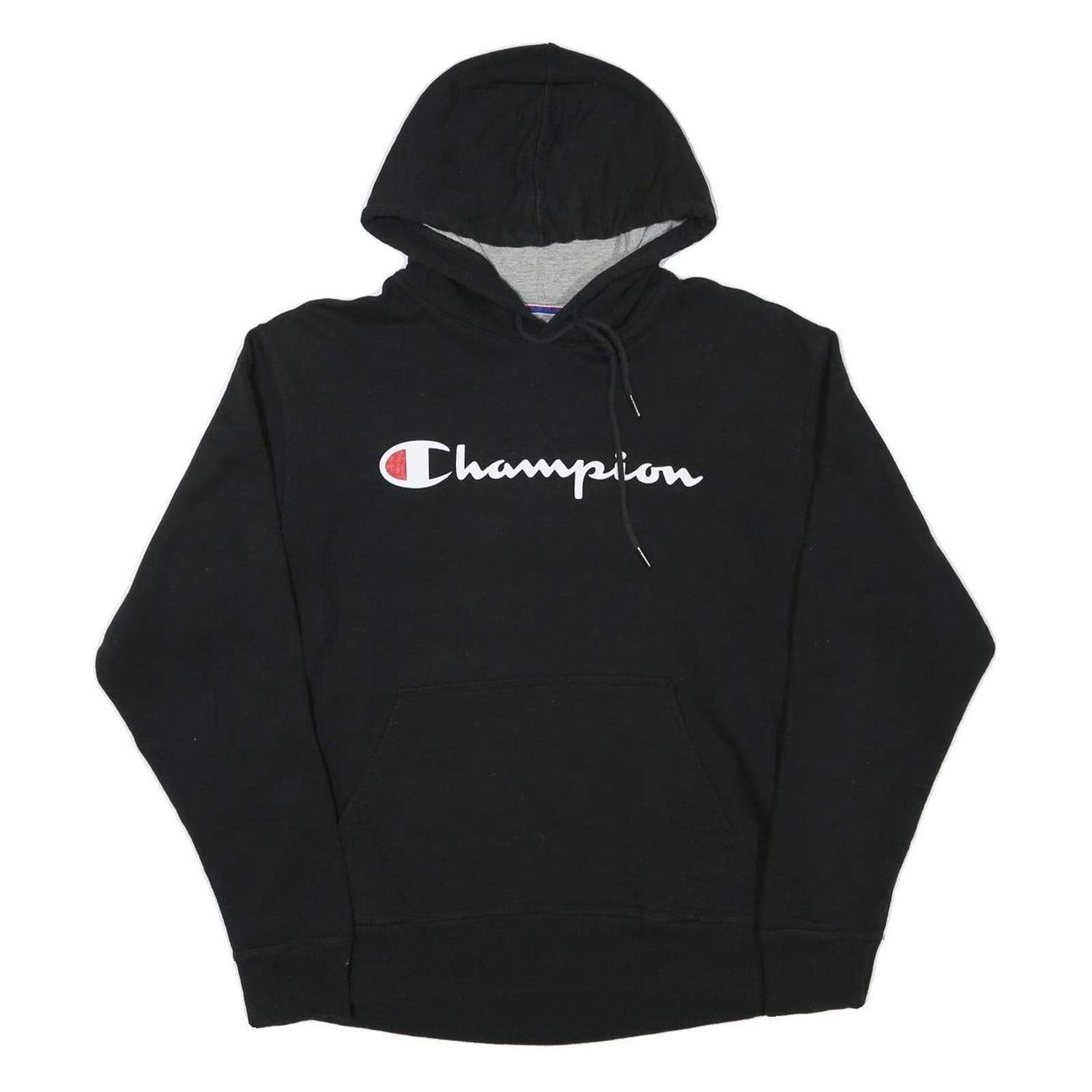 Buy CHAMPION Mens Black Hoodie M Cotton Blend Pullover Logo Sweatshirt Refurbished - $33.79 CHAMPION Mens Black Hoodie M Cotton Blend Pullover Logo Sweatshirt Refurbished - N/A refurbished available on Cerqular