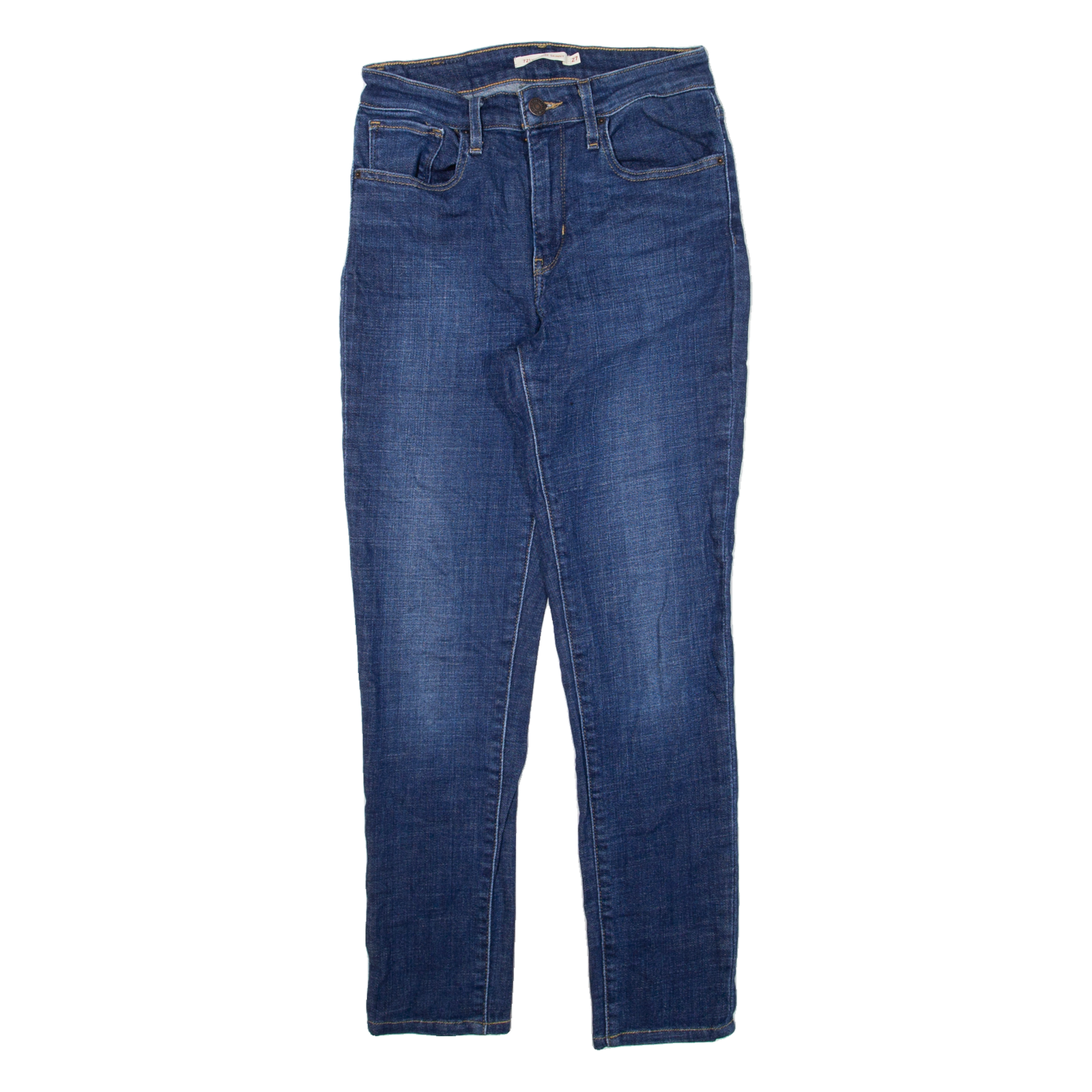 LEVI'S 721 High Rise Womens Jeans Blue Slim Skinny W25 L26 Refurbished - N/A refurbished available on Cerqular