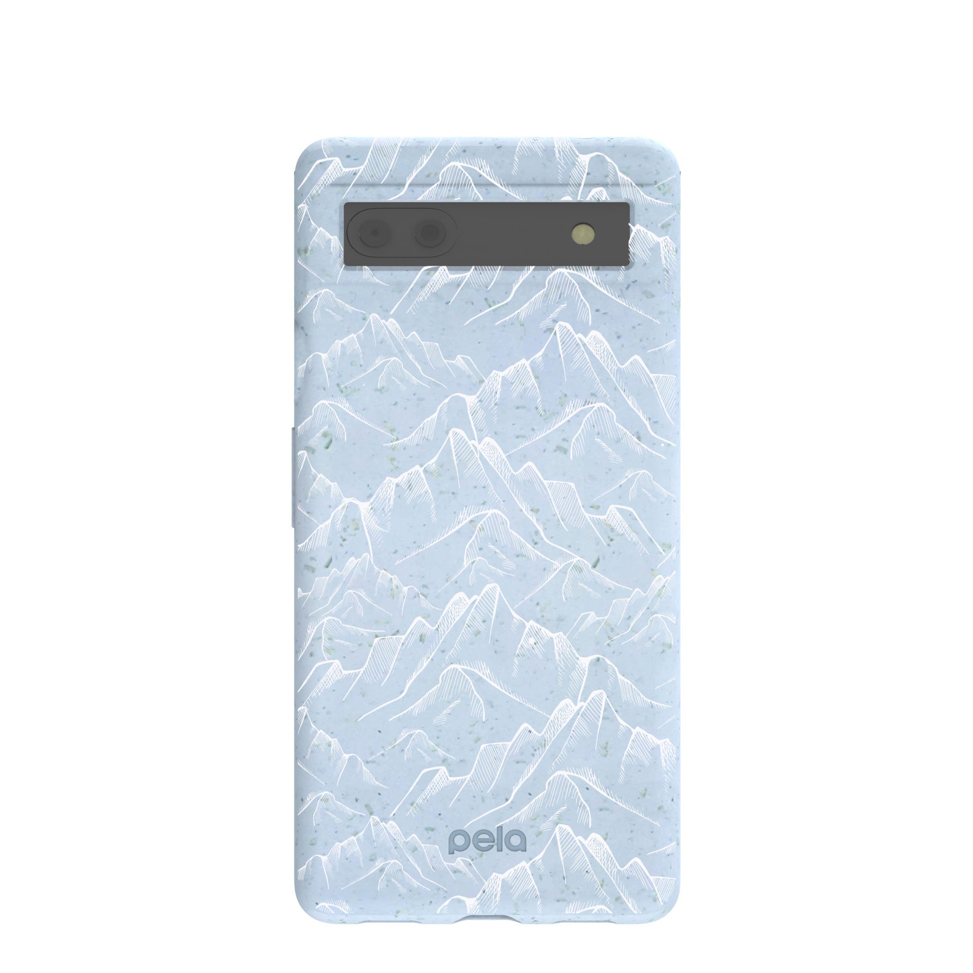 Powder Blue Snowy Mountains Google Pixel 6a Case Refurbished - Pela Case refurbished available on Cerqular