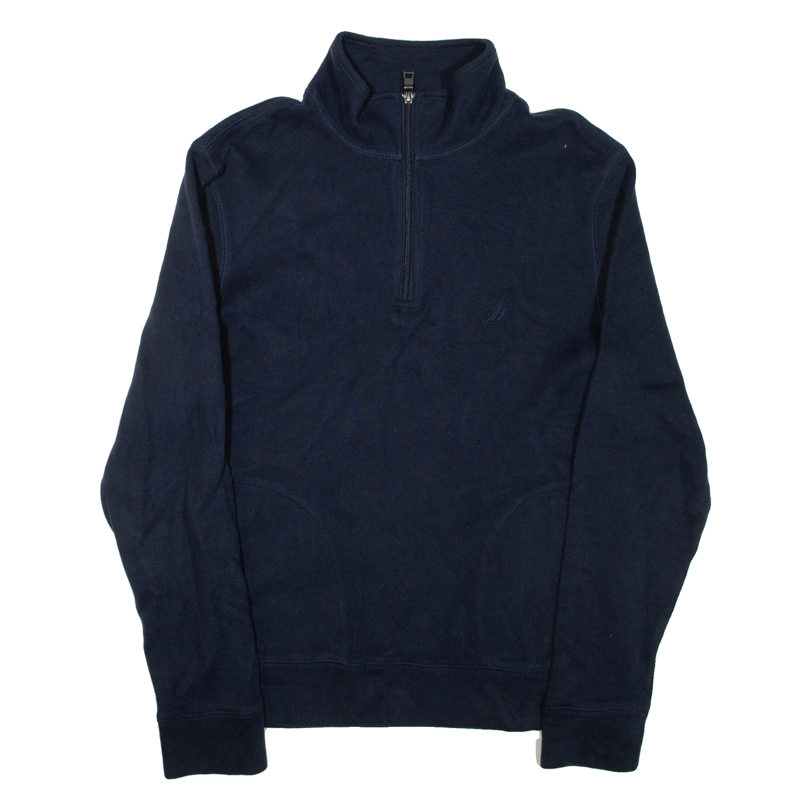 NAUTICA Mens Jumper Blue 1/4 Zip Tight Knit M Refurbished - N/A refurbished available on Cerqular