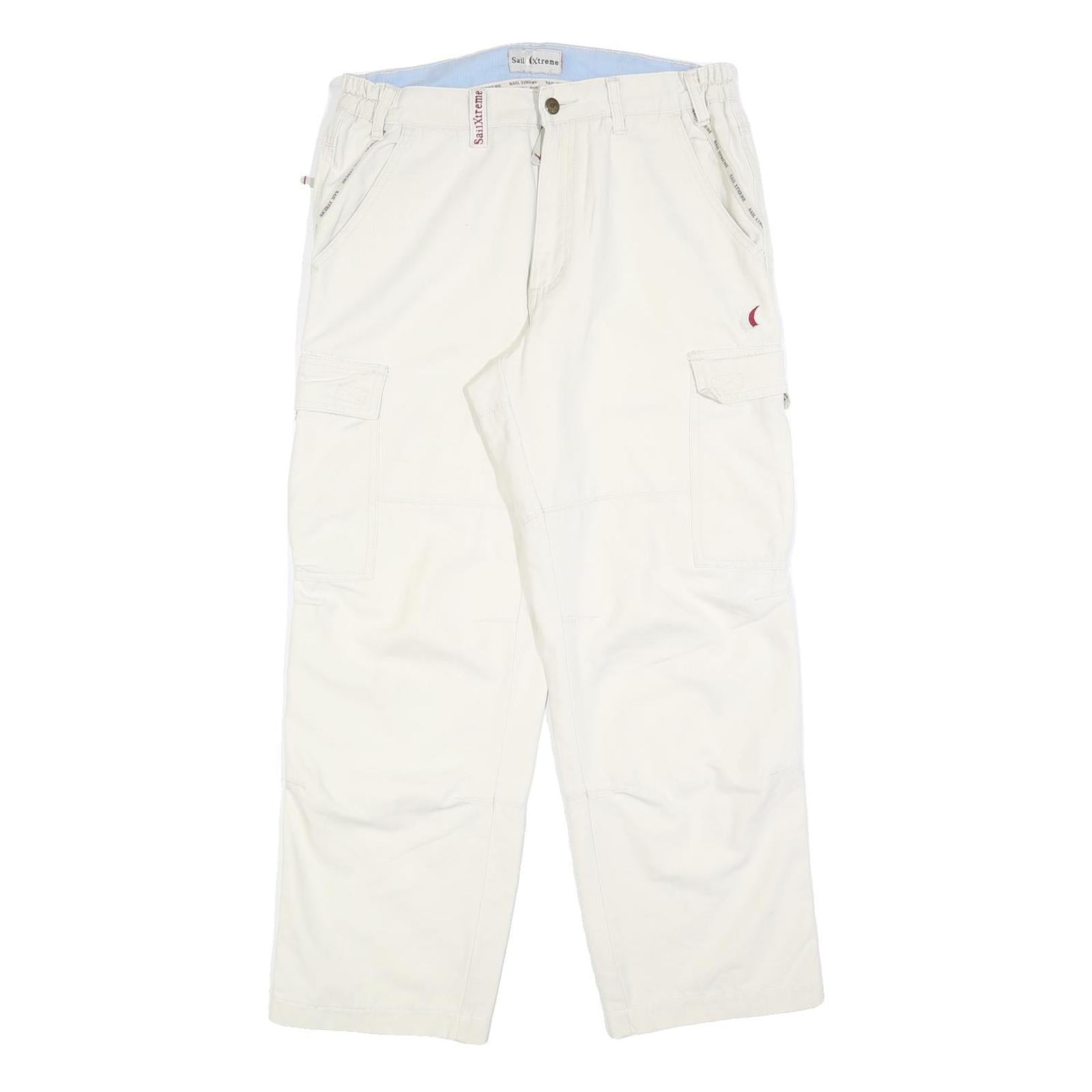 SAIL XTREME Womens Cotton Blend White Relaxed Cargo Trousers W30 L30 Refurbished - N/A refurbished available on Cerqular