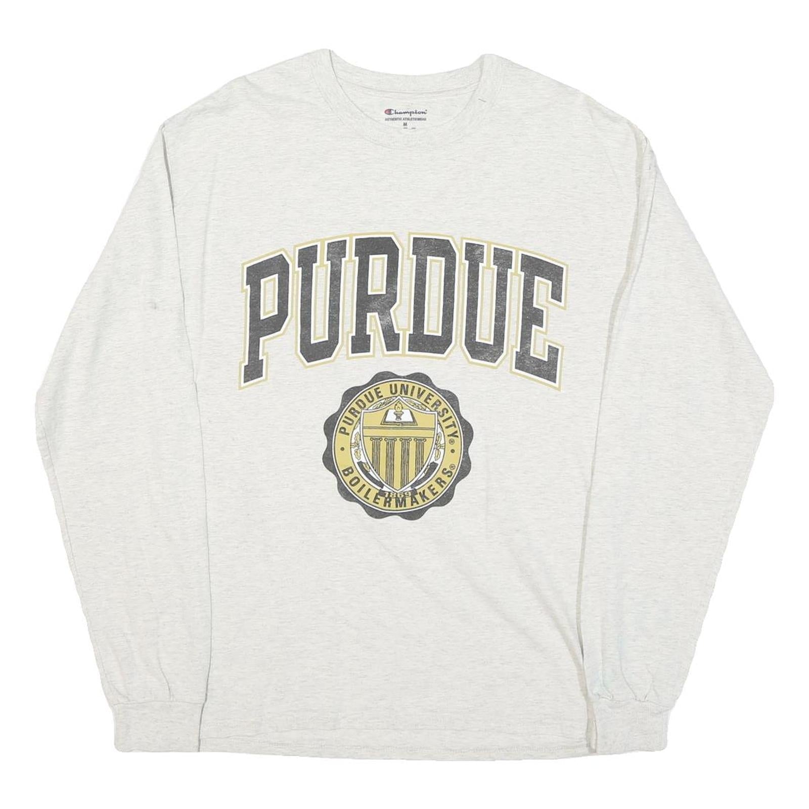 Buy CHAMPION Mens White Purdue Graphic Long Sleeve Crew Neck T-Shirt M Cotton Blend Refurbished - $27.29 CHAMPION Mens White Purdue Graphic Long Sleeve Crew Neck T-Shirt M Cotton Blend Refurbished - N/A refurbished available on Cerqular