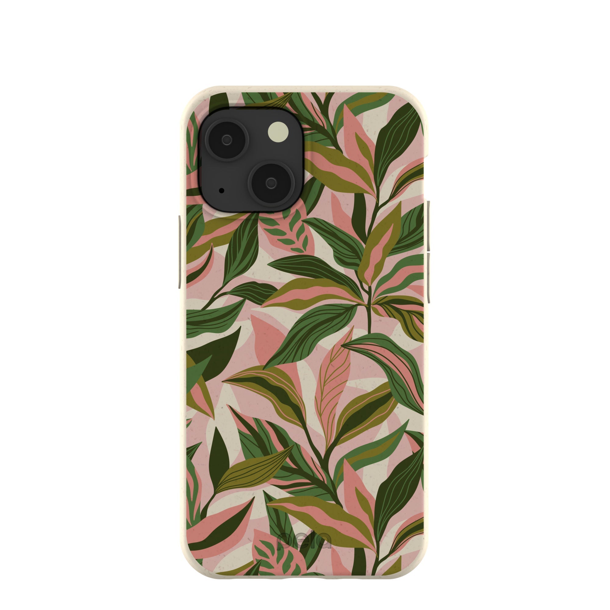 London Fog Pink Botanics iPhone 13 Mini Case Refurbished - Pela Case refurbished available on Cerqular