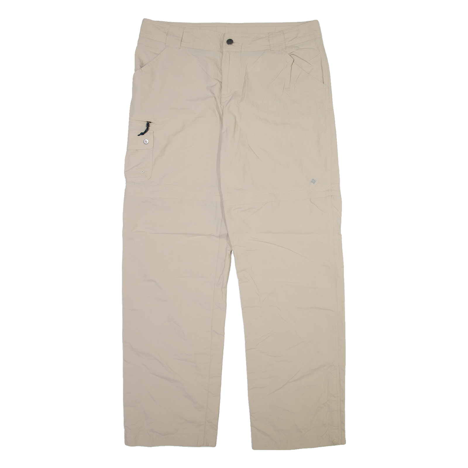 COLUMBIA Detachable Legs Womens Trousers Beige Relaxed Straight Nylon W34 L32 Refurbished - N/A refurbished available on Cerqular