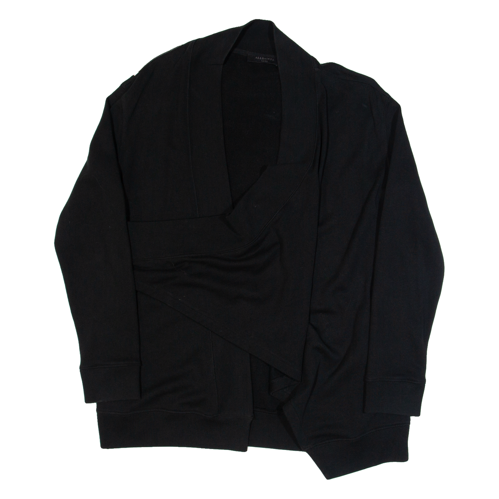 ALL SAINTS Drina Drape Womens Jacket Black S Refurbished - N/A refurbished available on Cerqular