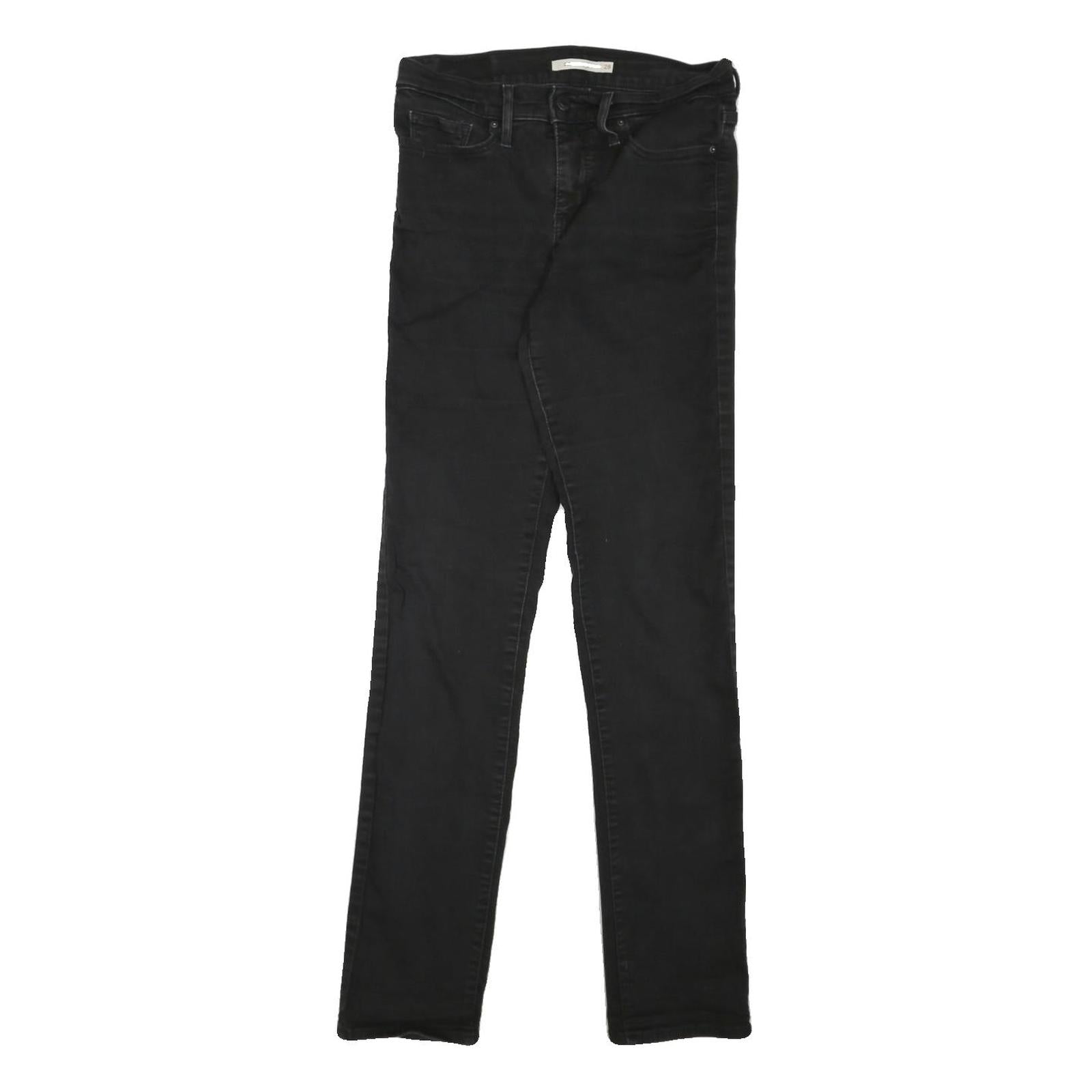 LEVI'S Womens Black Slim Skinny Denim Jeans W28 L32 Zip Closure Refurbished - N/A refurbished available on Cerqular