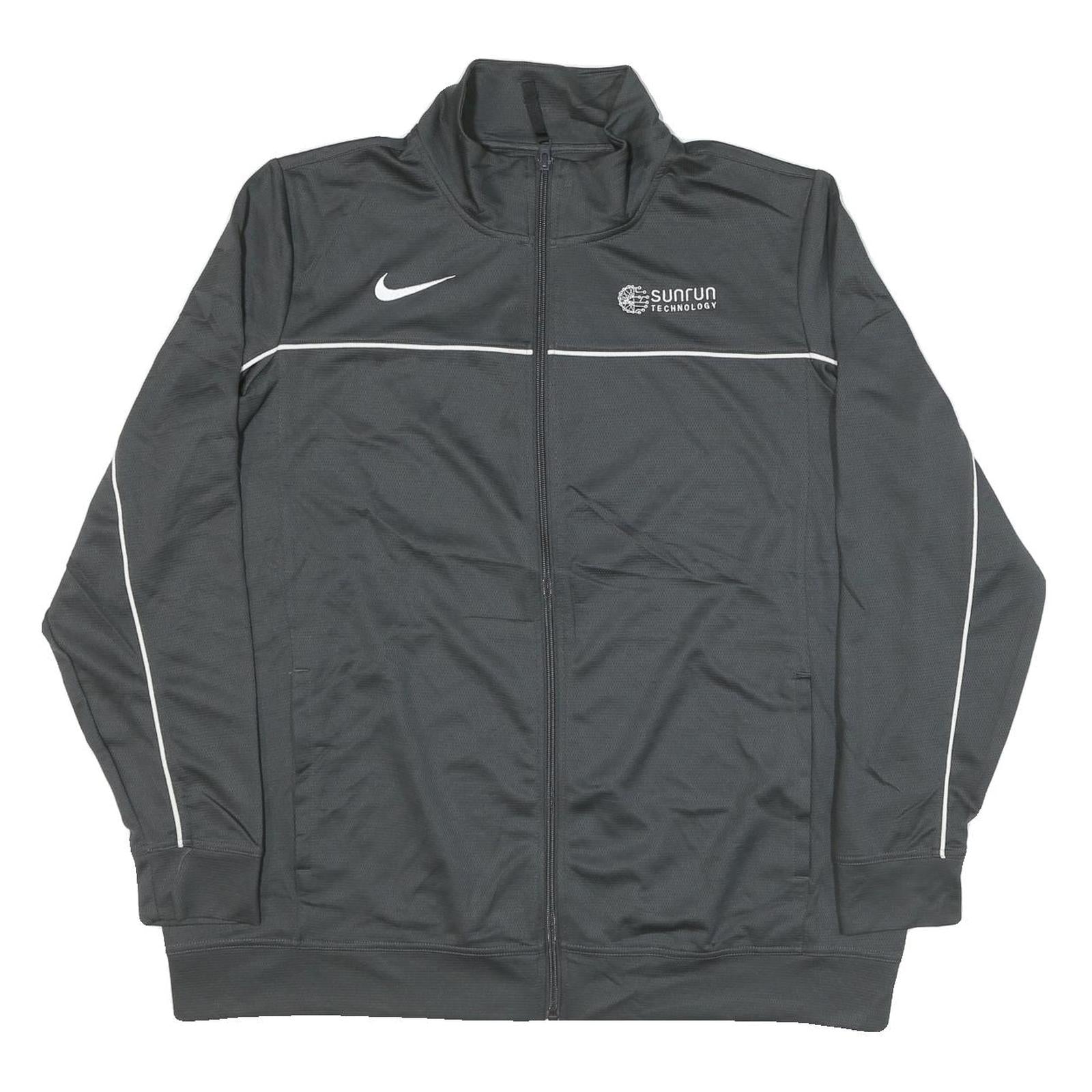 NIKE Mens Black Jacket XL Polyester Blend Zip Plain Athletic Sportswear Refurbished - N/A refurbished available on Cerqular