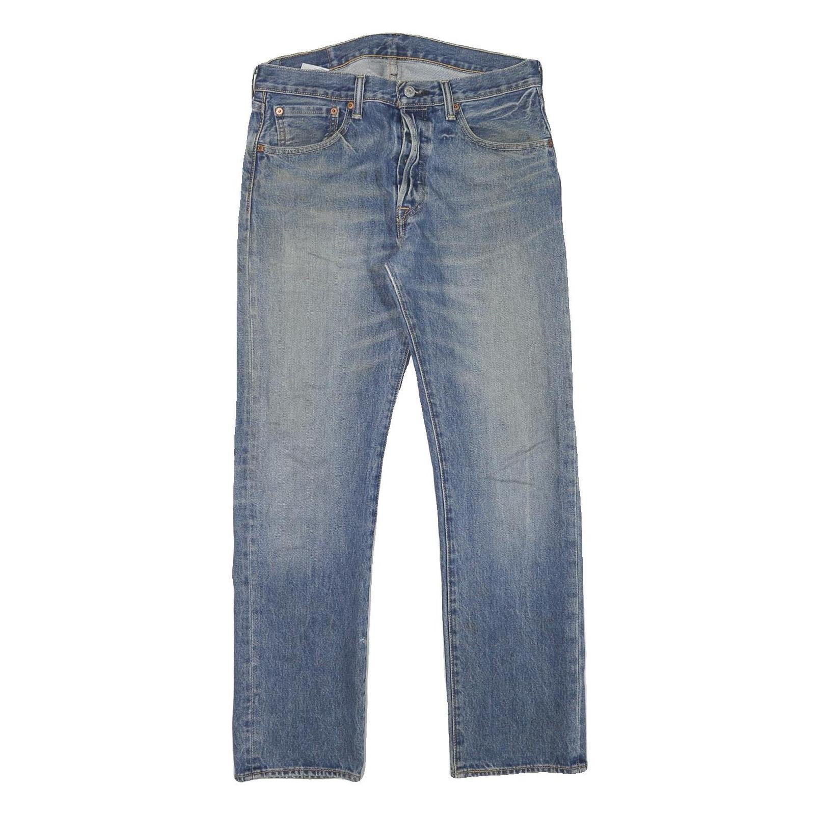LEVI'S Mens Regular Fit Blue Denim Jeans W30 L29 Button Closure Classic Refurbished - N/A refurbished available on Cerqular