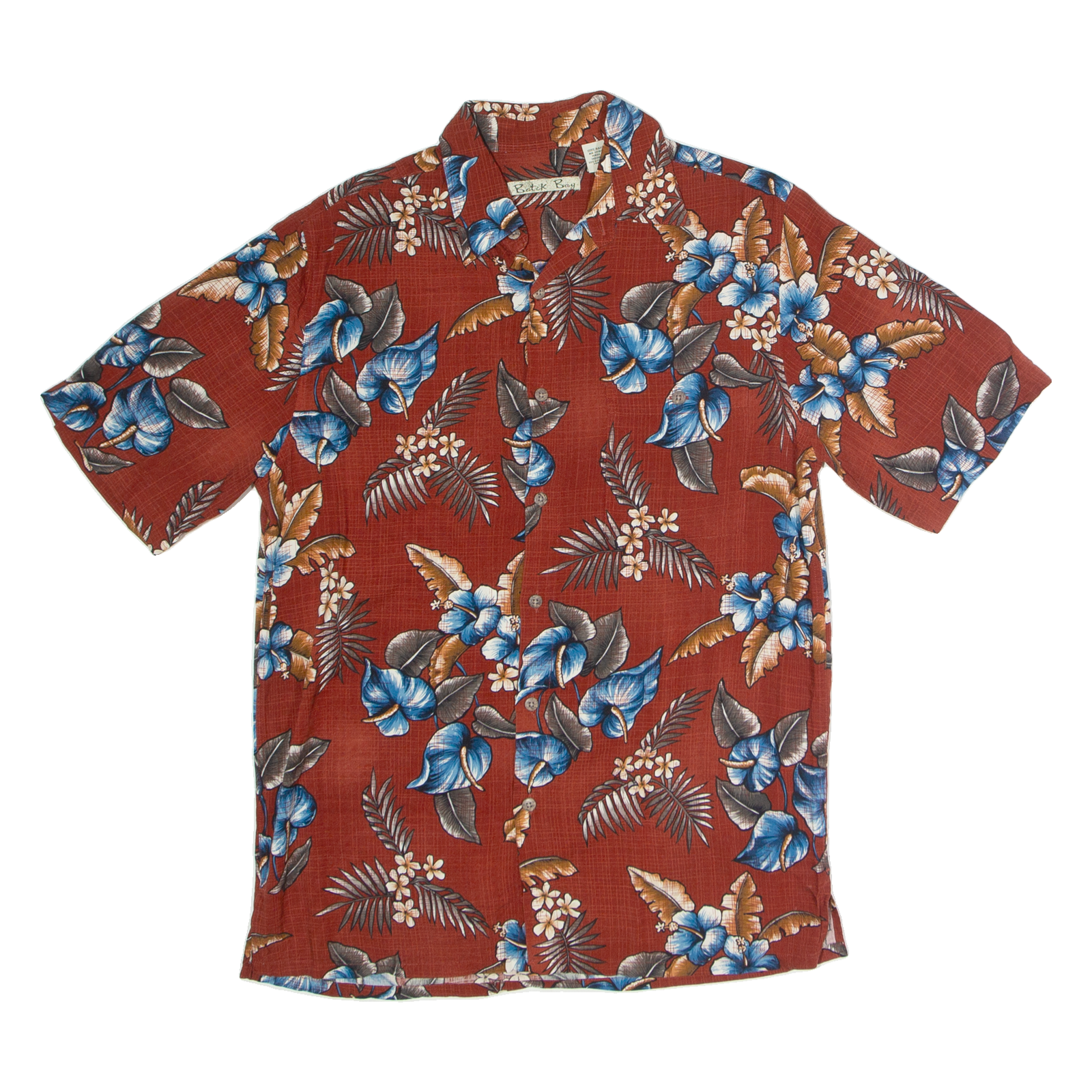 BATIK BAY Mens Hawaiian Shirt Maroon Floral S Refurbished - N/A refurbished available on Cerqular