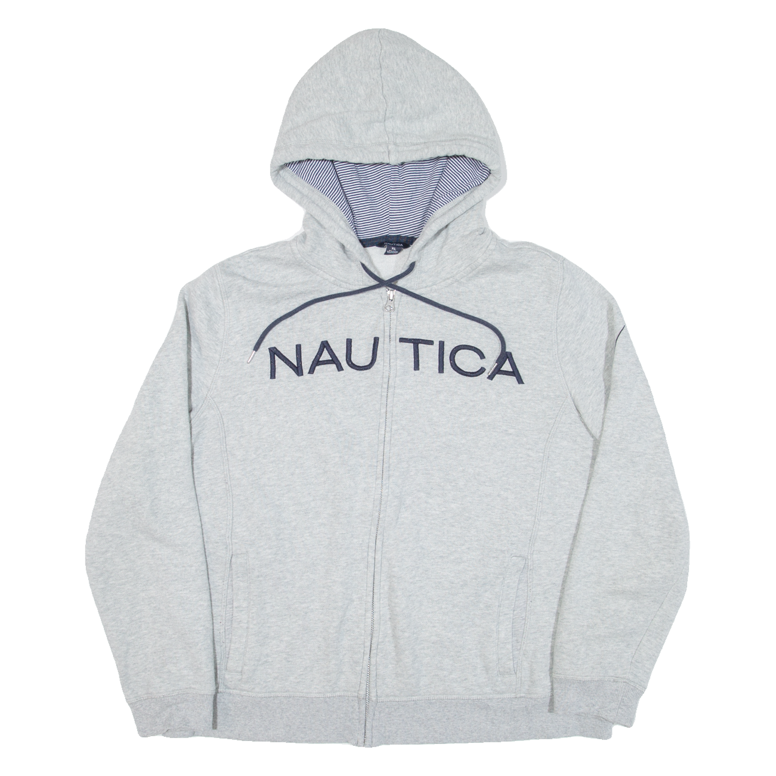 NAUTICA Womens Grey Hoodie Full Zip XL Refurbished - N/A refurbished available on Cerqular