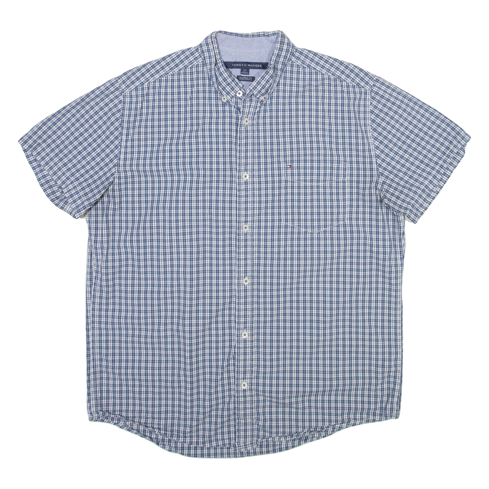 Buy TOMMY HILFIGER Mens Shirt Blue Check L Refurbished - $17.15 TOMMY HILFIGER Mens Shirt Blue Check L Refurbished - N/A refurbished available on Cerqular