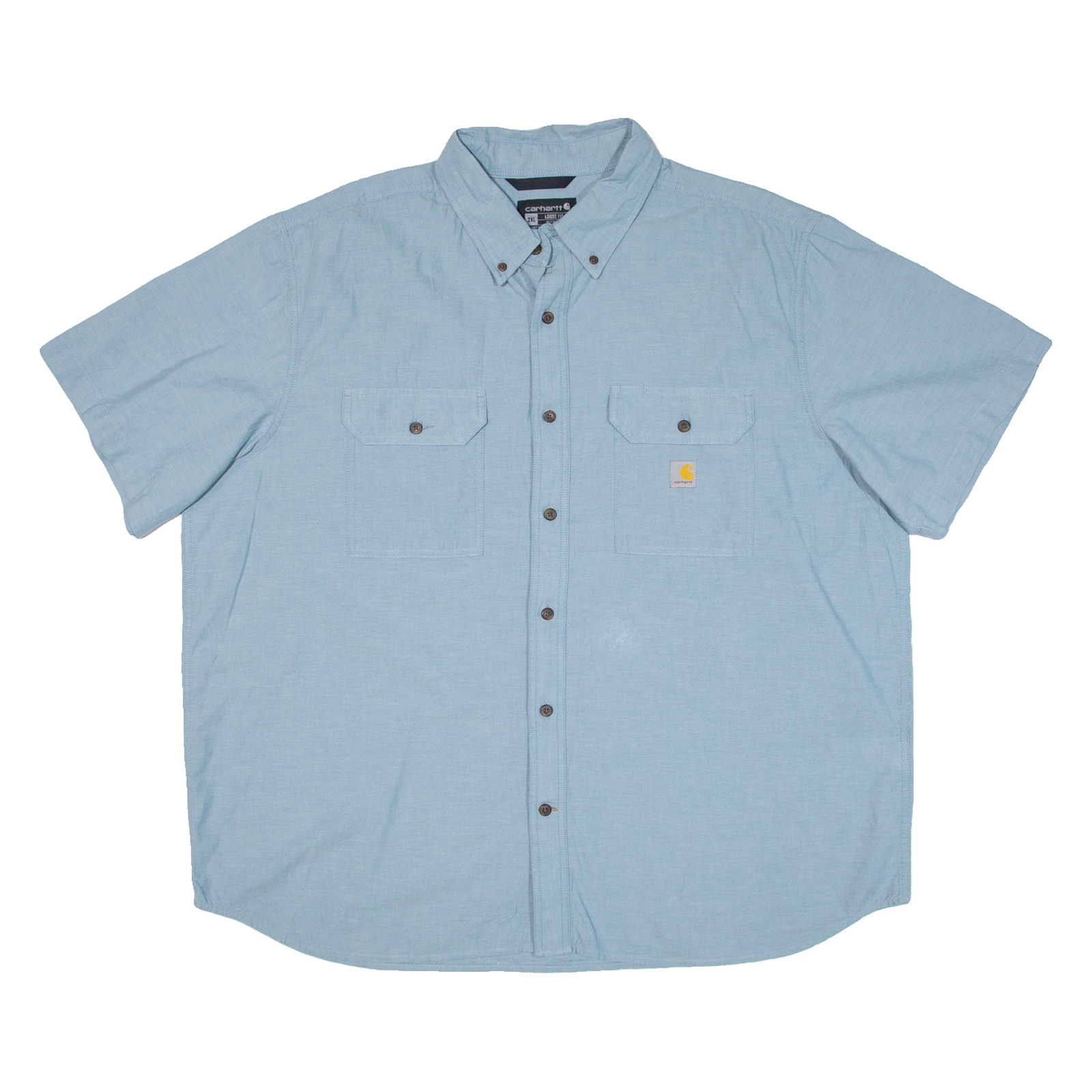CARHARTT Loose Fit Mens Worker Shirt Blue 2XL Refurbished - N/A refurbished available on Cerqular