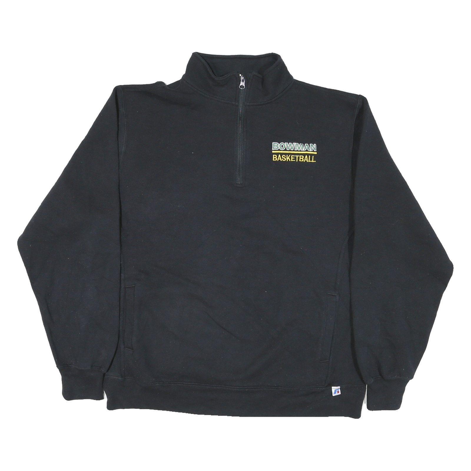 Buy RUSSELL ATHLETIC Mens Black Bowen Basketball Half Zip L Sweatshirt Cotton Blend Refurbished - $25.99 RUSSELL ATHLETIC Mens Black Bowen Basketball Half Zip L Sweatshirt Cotton Blend Refurbished - N/A refurbished available on Cerqular
