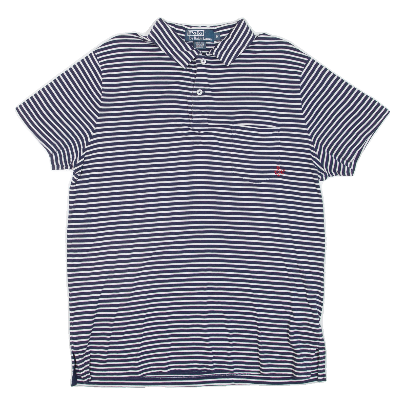 POLO RALPH LAUREN Mens Polo Shirt Blue Striped M Refurbished - N/A refurbished available on Cerqular
