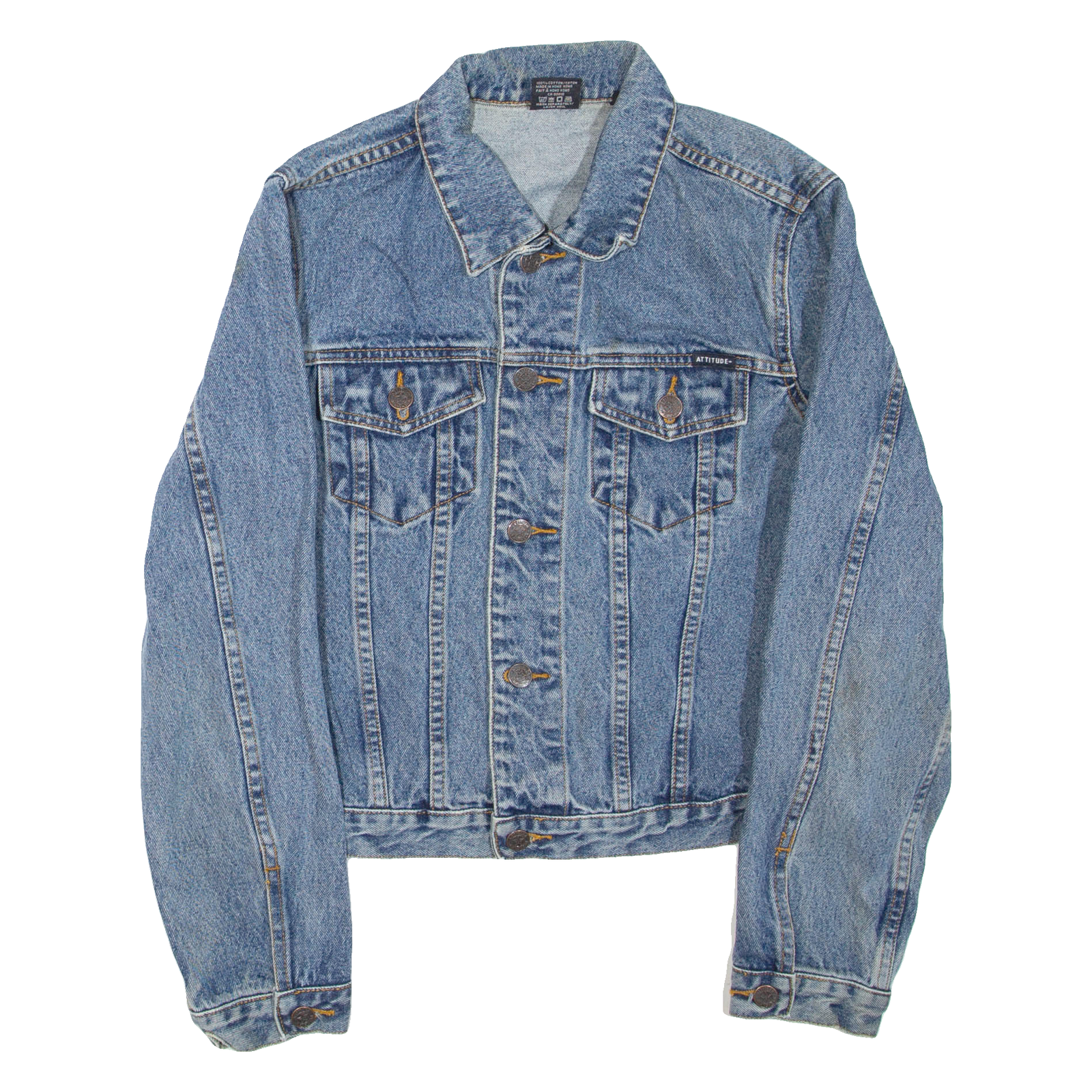 ATTITUDE Mens Denim Jacket Blue S Refurbished - N/A refurbished available on Cerqular