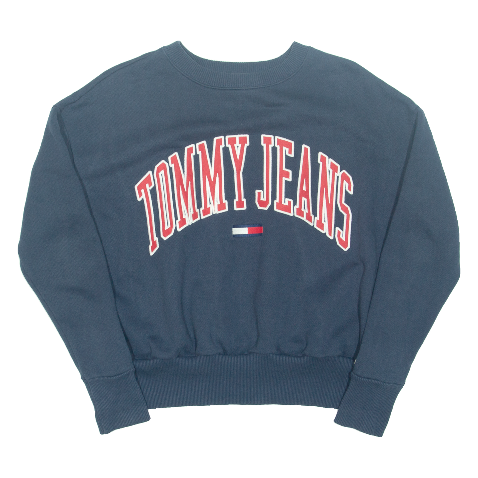 TOMMY HILFIGER Cropped Womens Sweatshirt Blue XXS Refurbished - N/A refurbished available on Cerqular