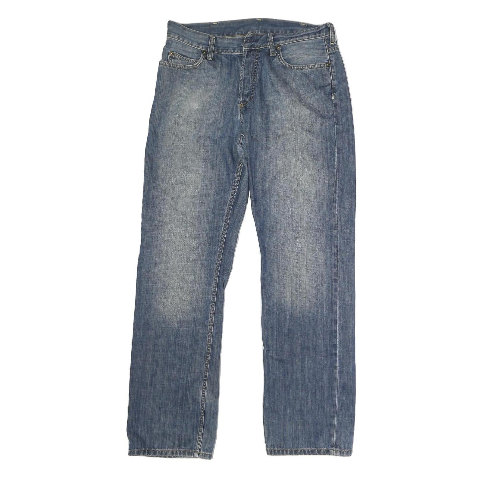 CARHARTT Mens Regular Fit Blue Denim Jeans W34 L30 Button Closure Casual Refurbished - N/A refurbished available on Cerqular