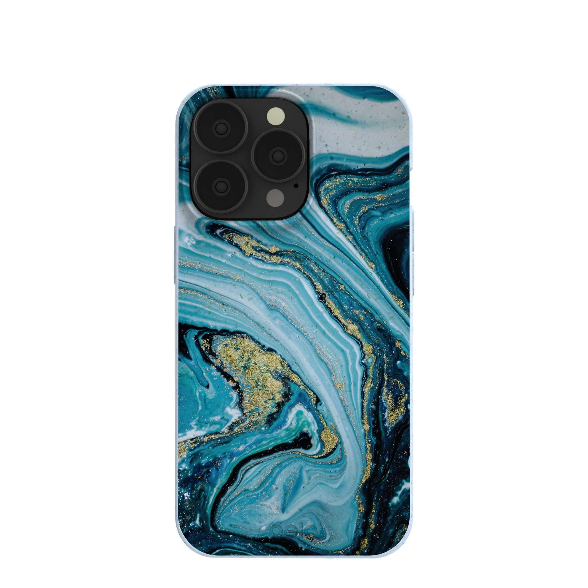 Powder Blue Marble iPhone 13 Pro Case Refurbished - Pela Case refurbished available on Cerqular