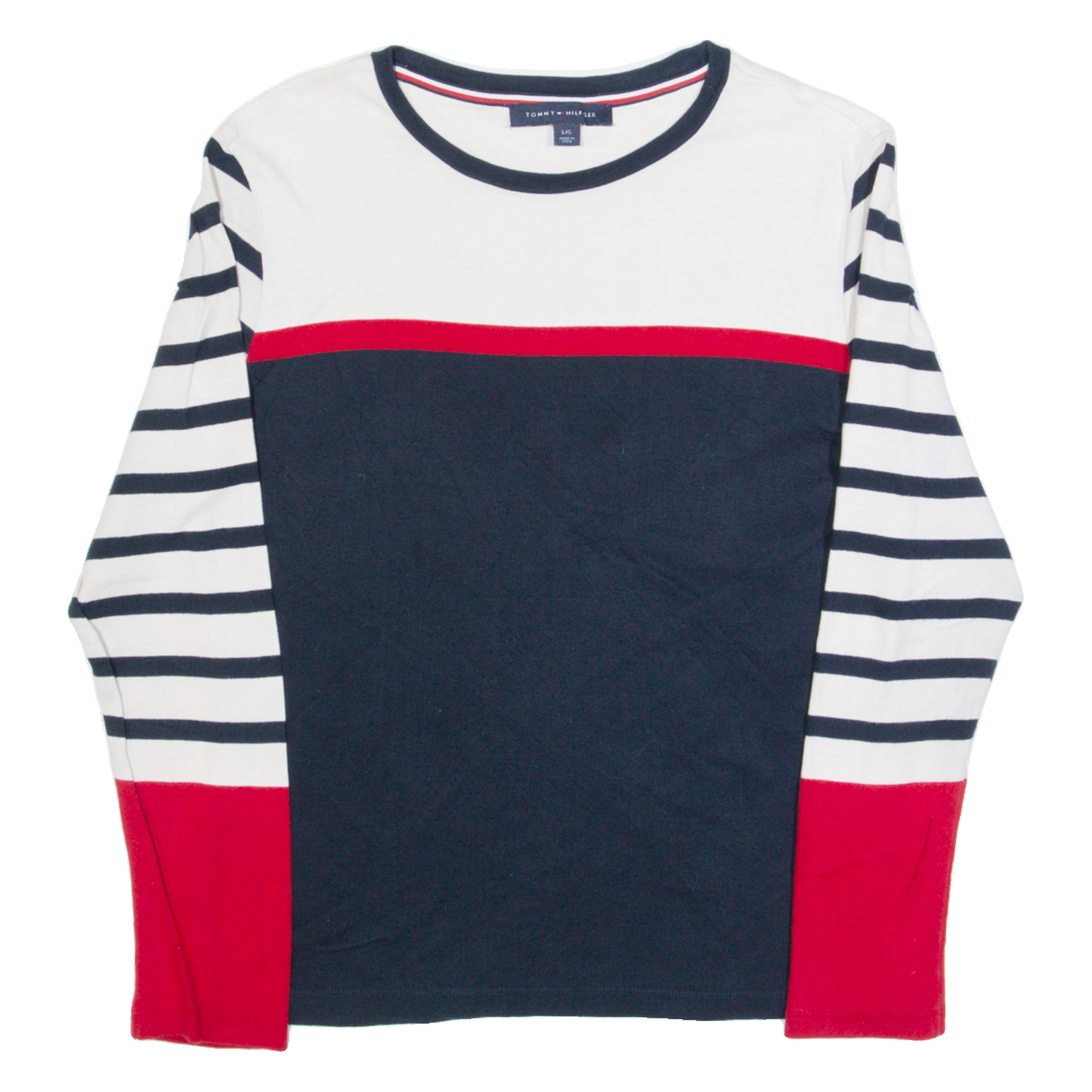 Buy TOMMY HILFIGER Womens Patterned Jumper White Striped Tight Knit L Refurbished - $41.59 TOMMY HILFIGER Womens Patterned Jumper White Striped Tight Knit L Refurbished - N/A refurbished available on Cerqular