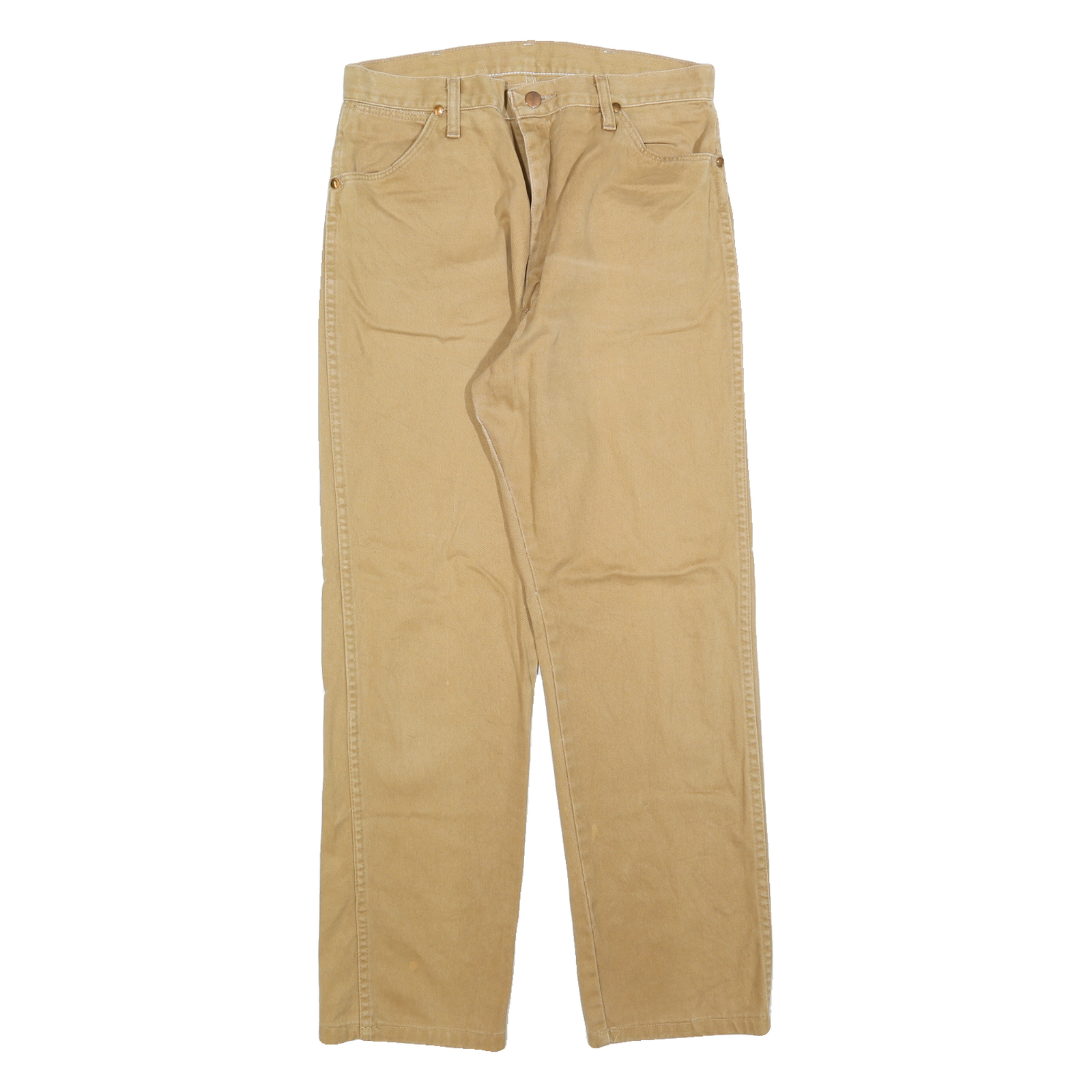 WRANGLER Womens Regular Beige Denim Cotton Jeans W30 L30 Classic Zip Pockets Refurbished - N/A refurbished available on Cerqular