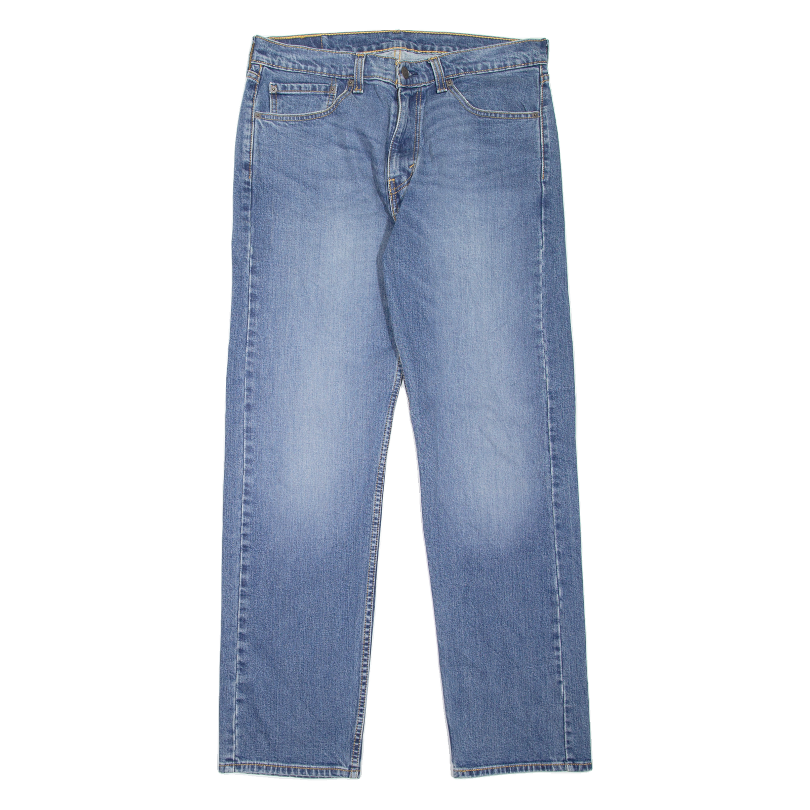 LEVI'S 505 Jeans Mens Blue Regular Straight Stone Wash W34 L32 Refurbished - N/A refurbished available on Cerqular